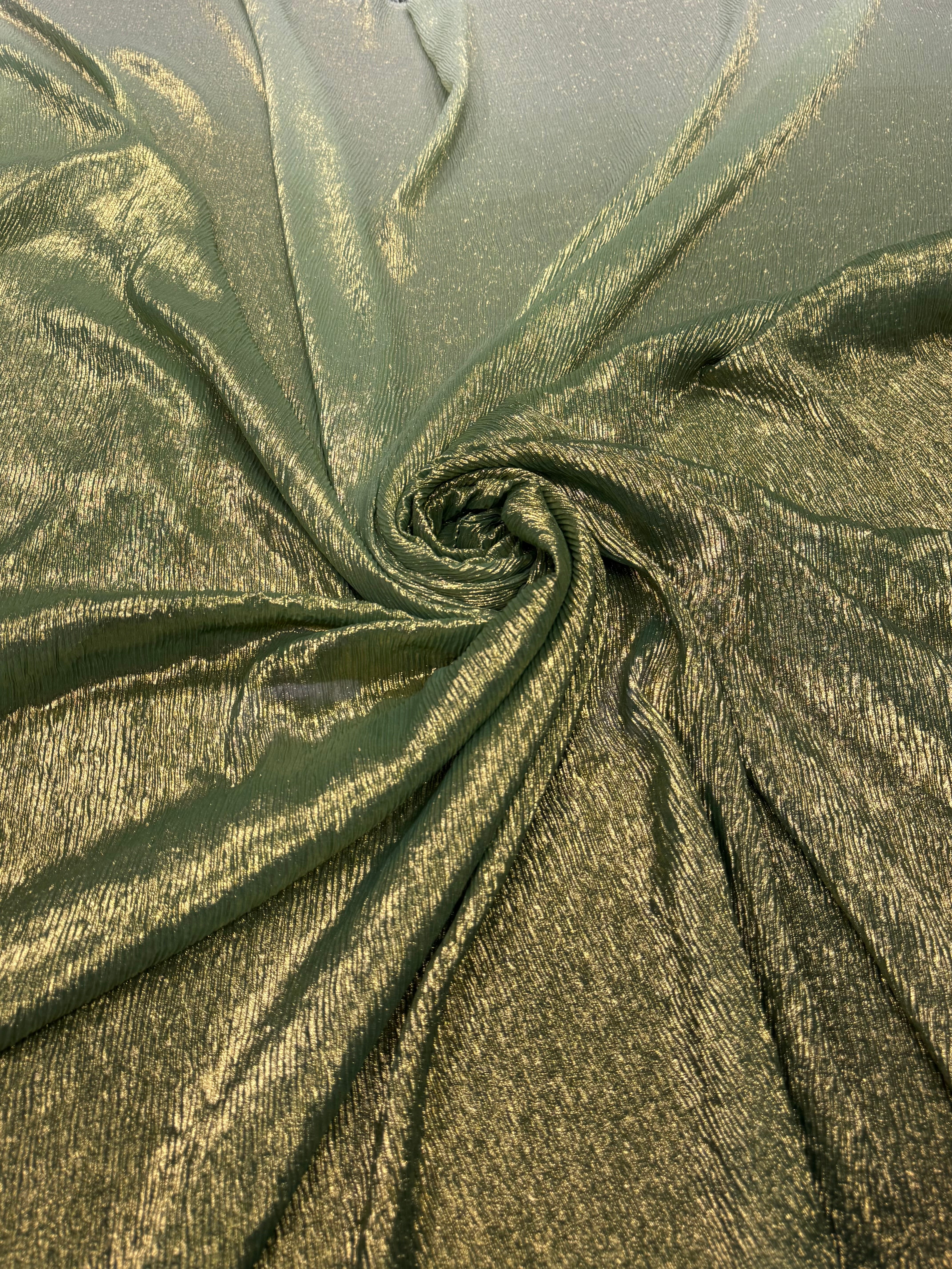 Voal Fin Creponat Metalizat In Degrade