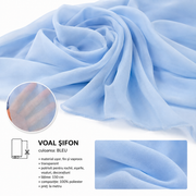 Voal Chiffon Bleu