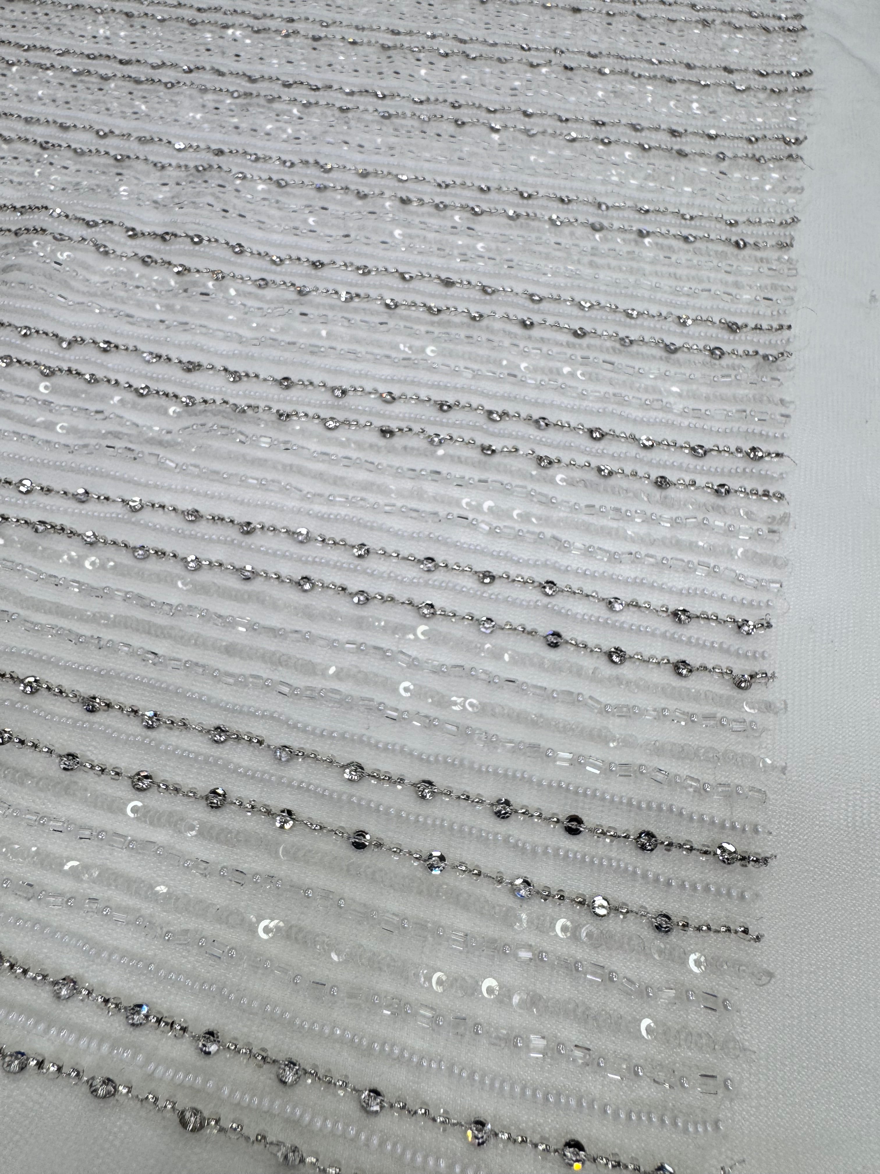 Cupon Broderie Pentru Mireasă Ivoire 32x100cm