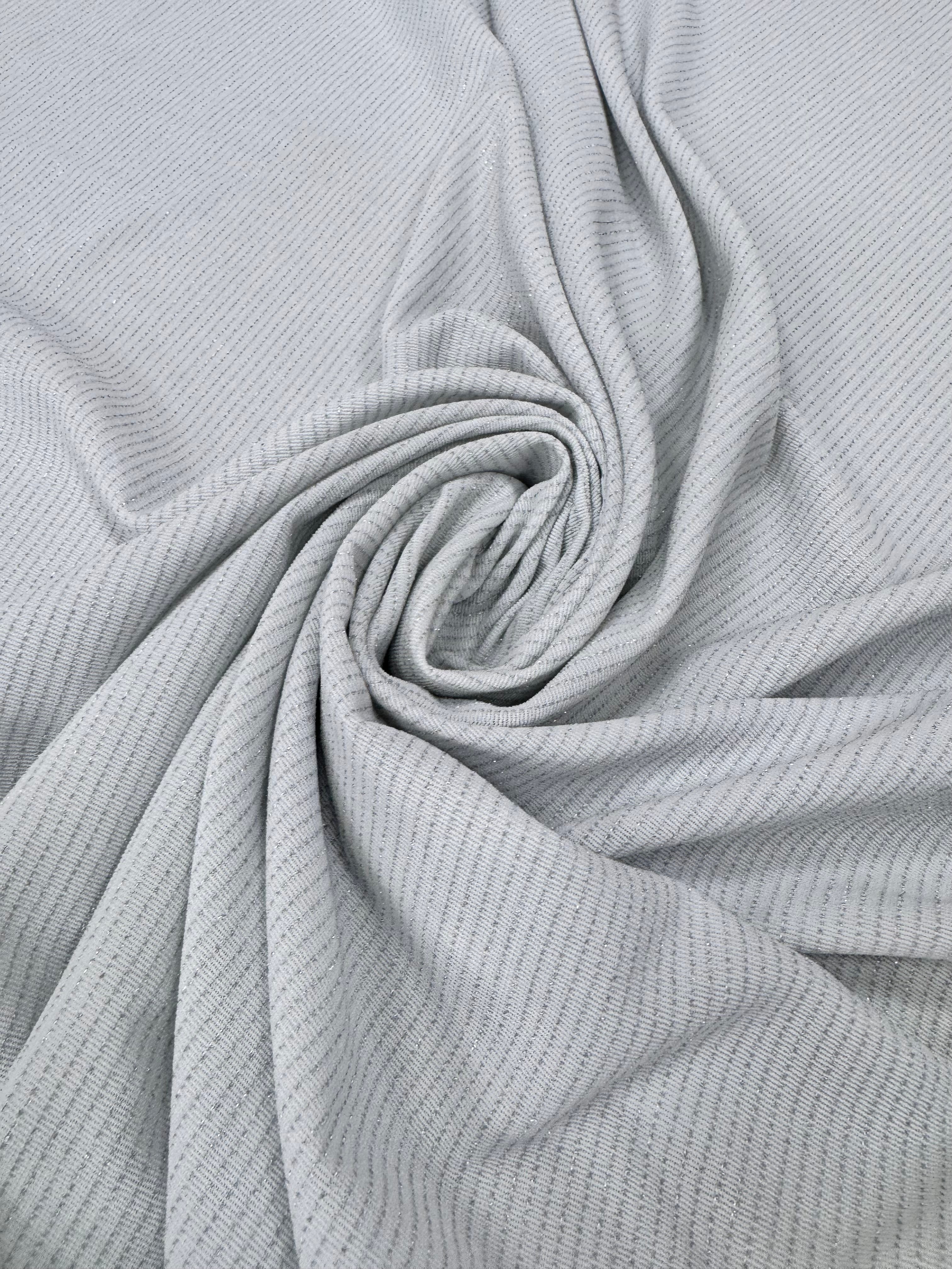 Lurex alb cu argintiu