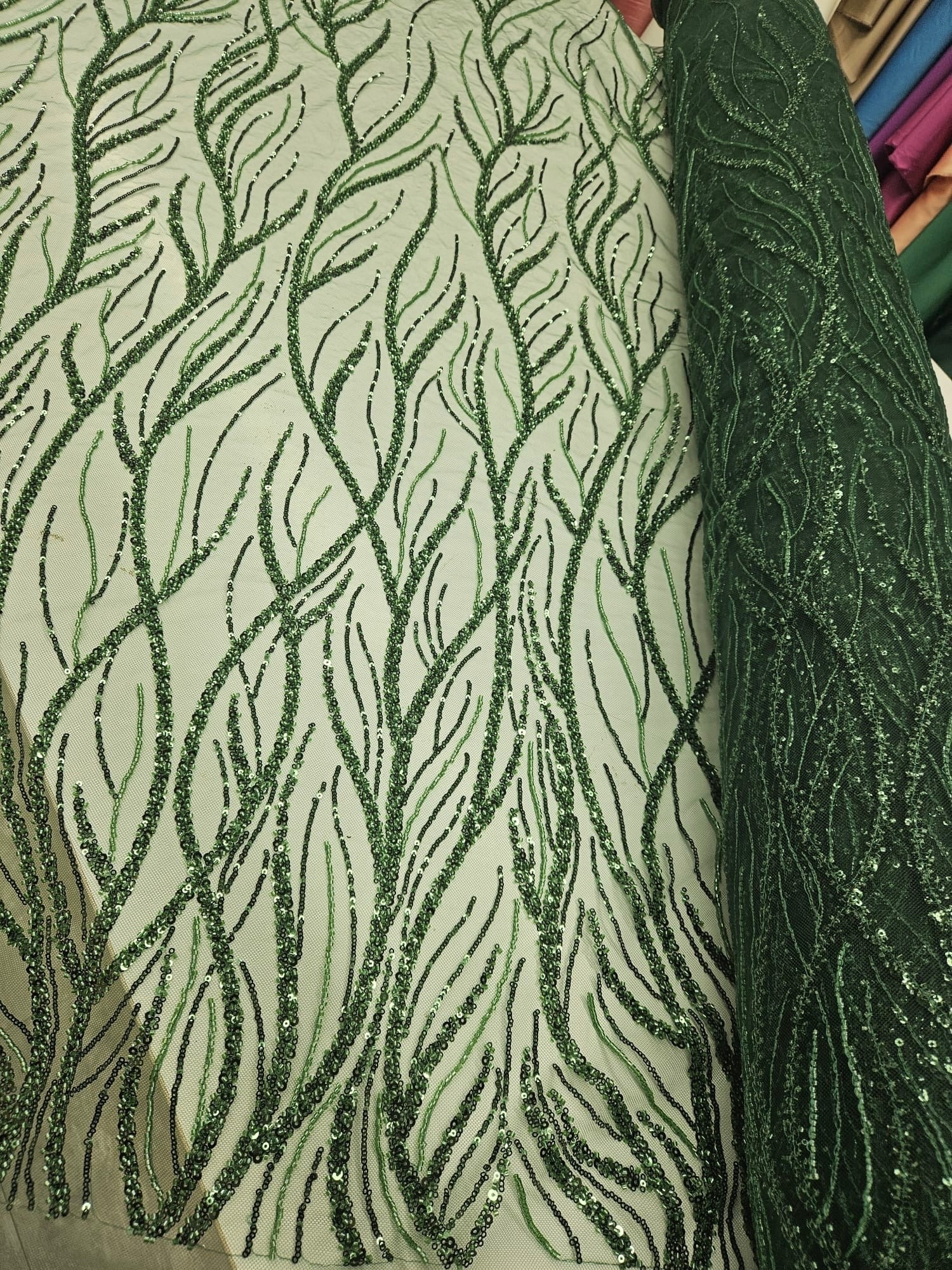 Broderie cu margele - Verde