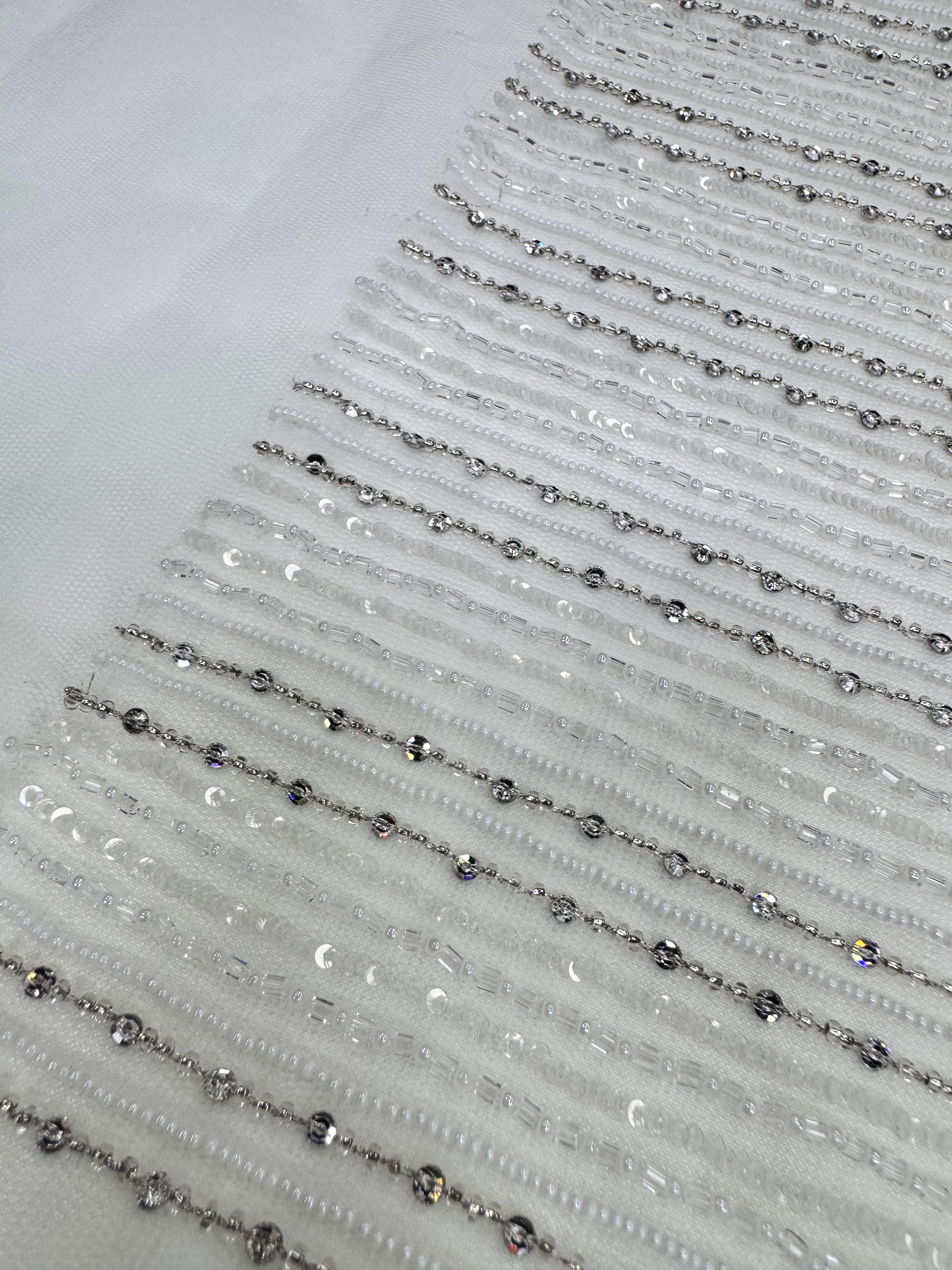 Cupon Broderie Pentru Mireasă Ivoire 32x100cm