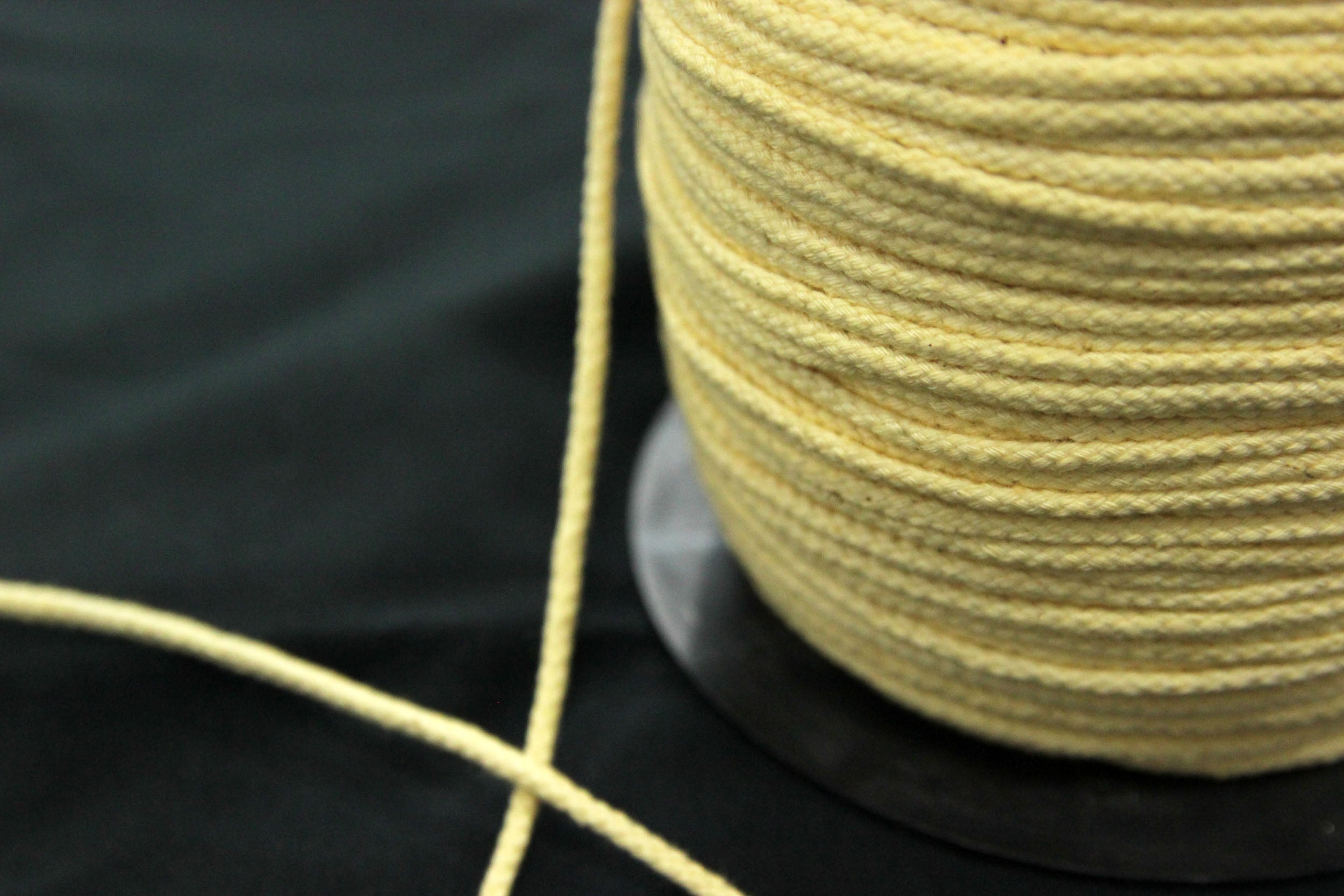 Snur Bumbac 4mm, Galben Pai