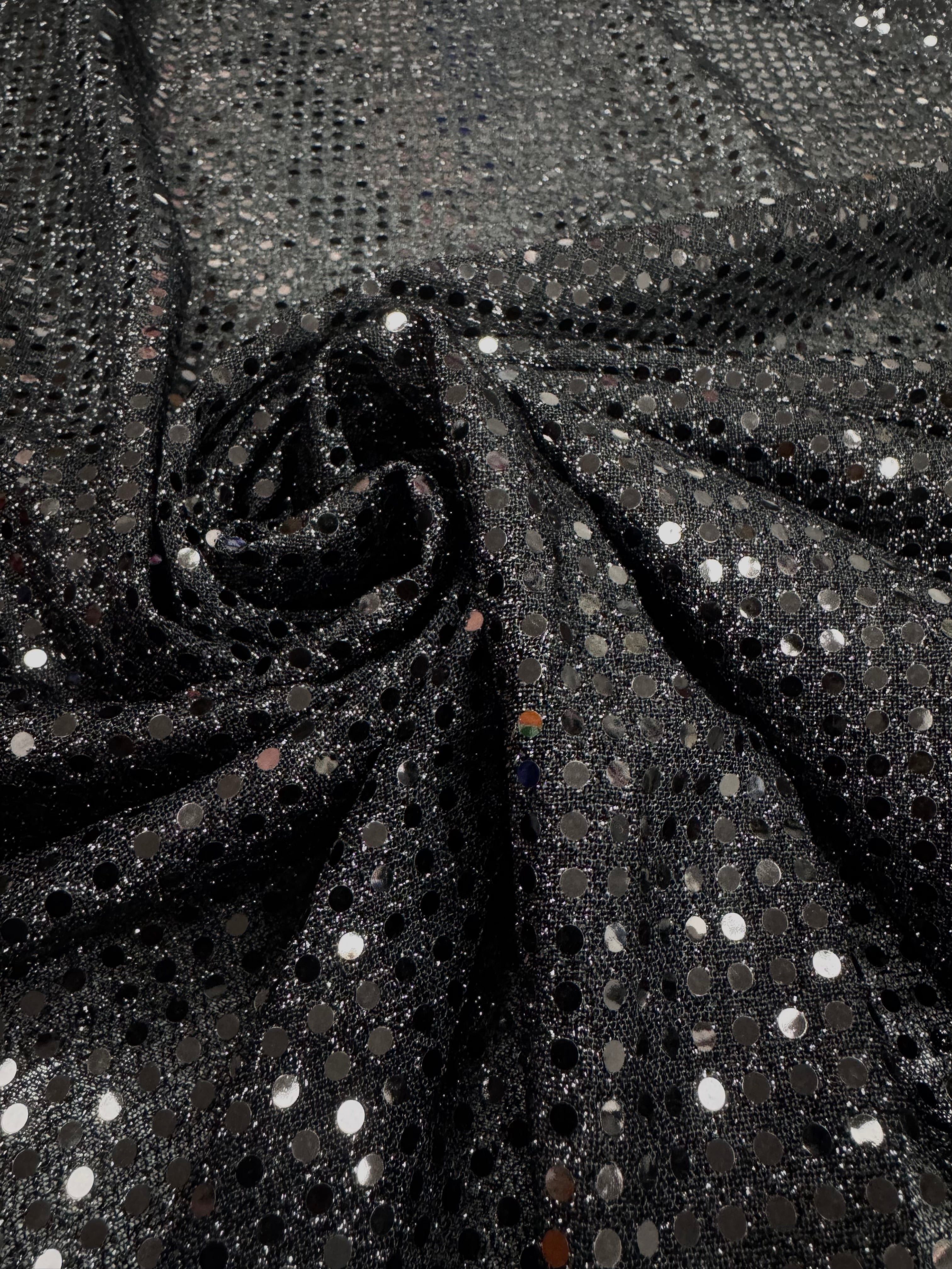 Lurex negru cu paiete