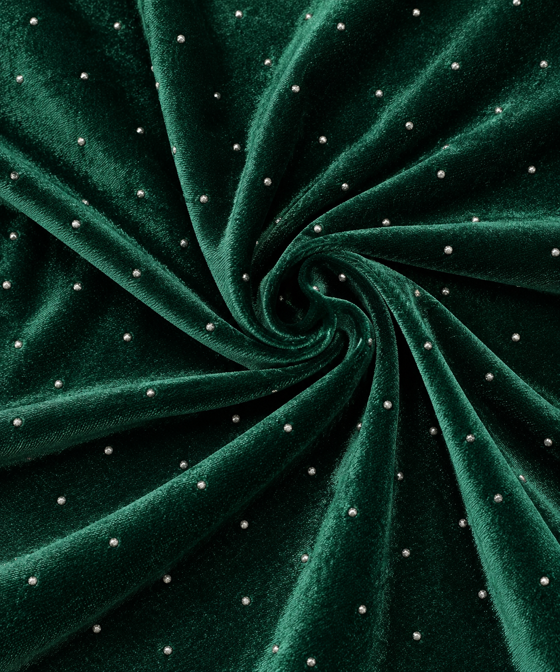 Catifea Elastica Cu Picatele Argintii, Verde