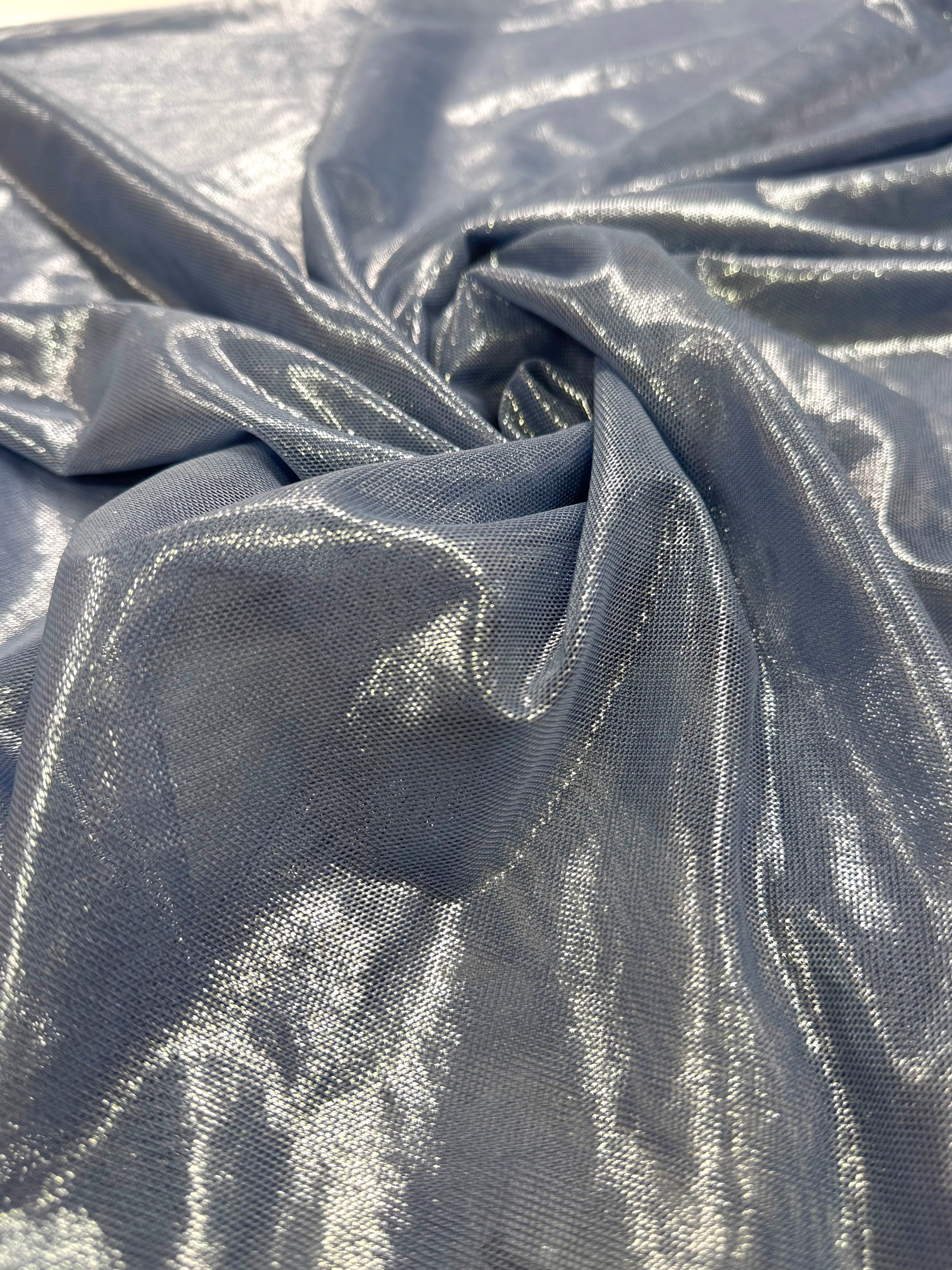 Tull Elastic Metalizat - Bleu