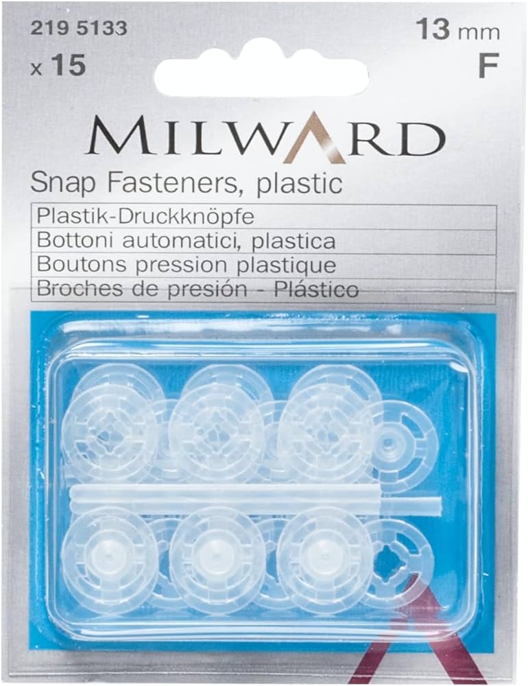 CAPSE TRANSPARENTE DE PLASTIC 13MM, 15 PERECHI