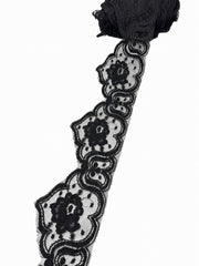 Dantela neagra 8cm - preț pe metru