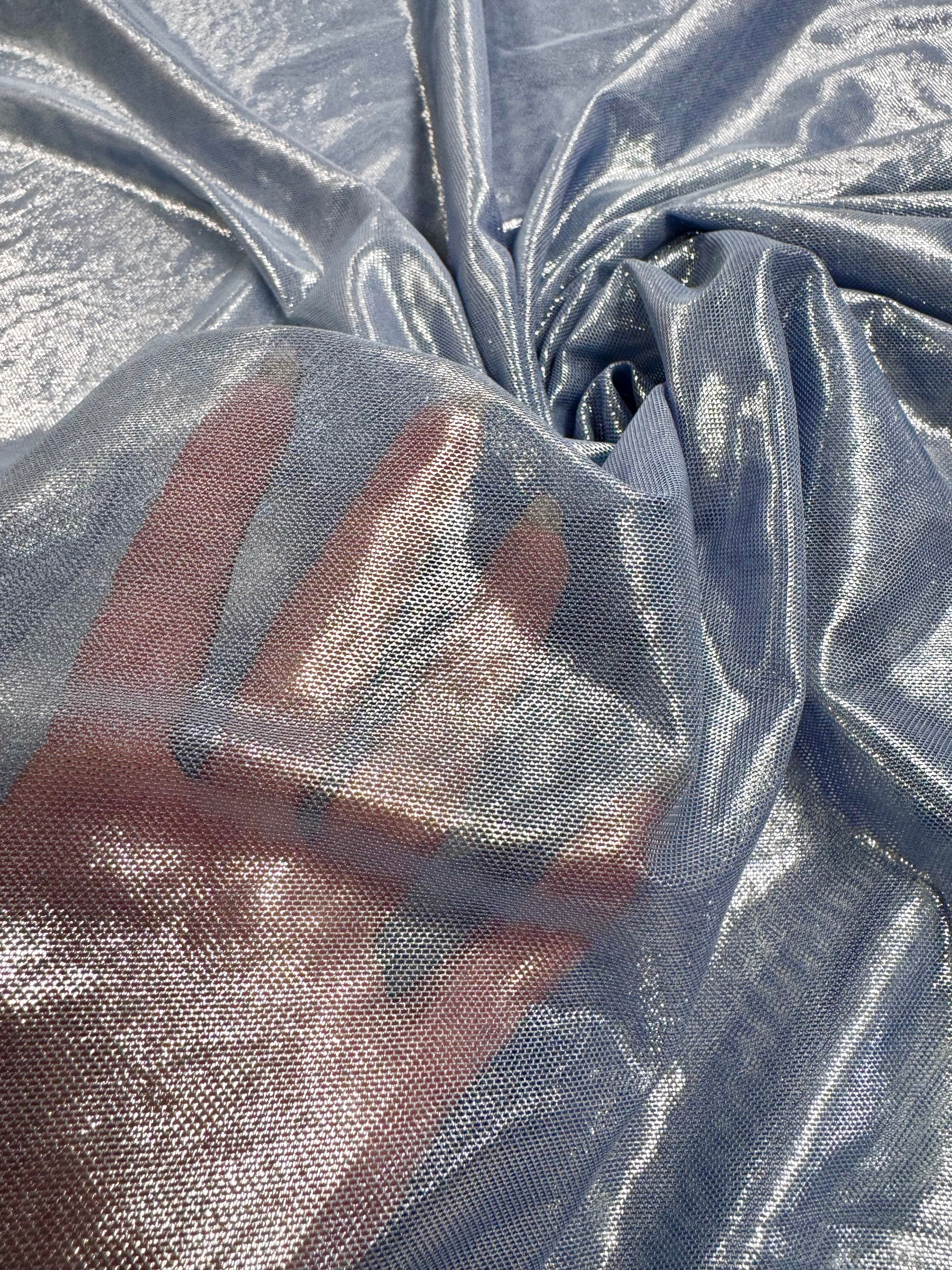 Tull Elastic Metalizat - Bleu