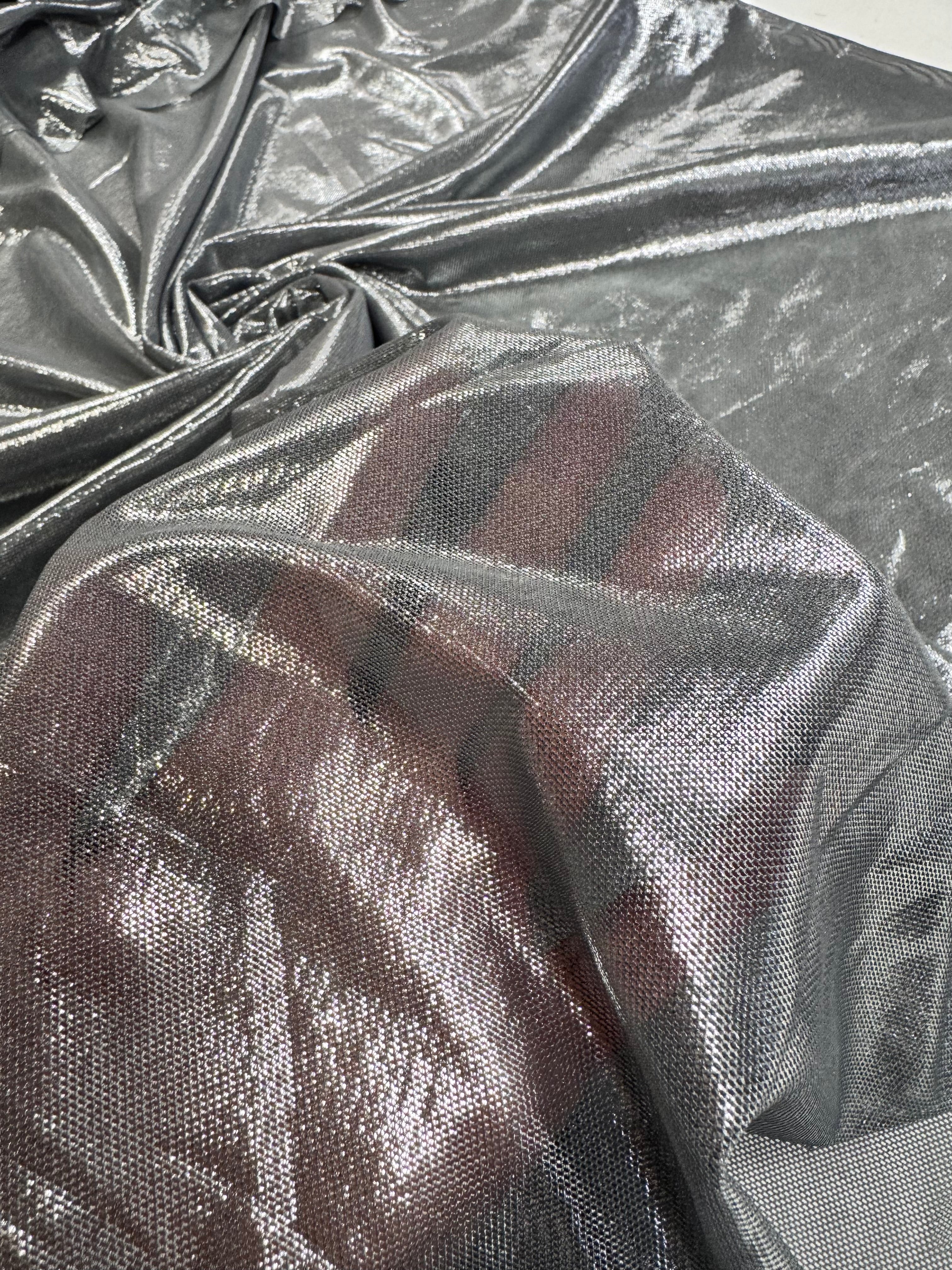 Tull Elastic Metalizat - Gri