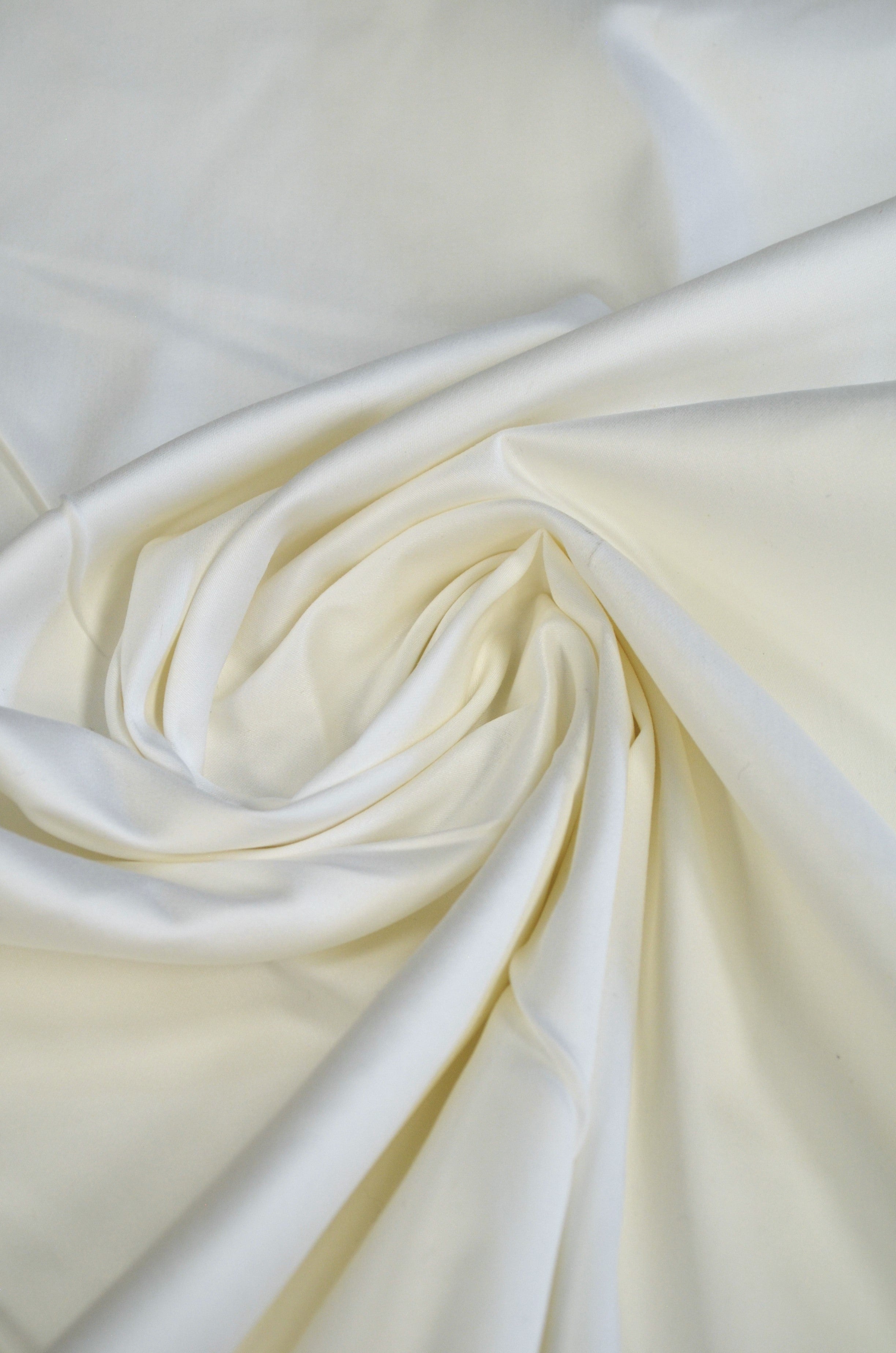 Bumbac Satinat Elastic Ivoire