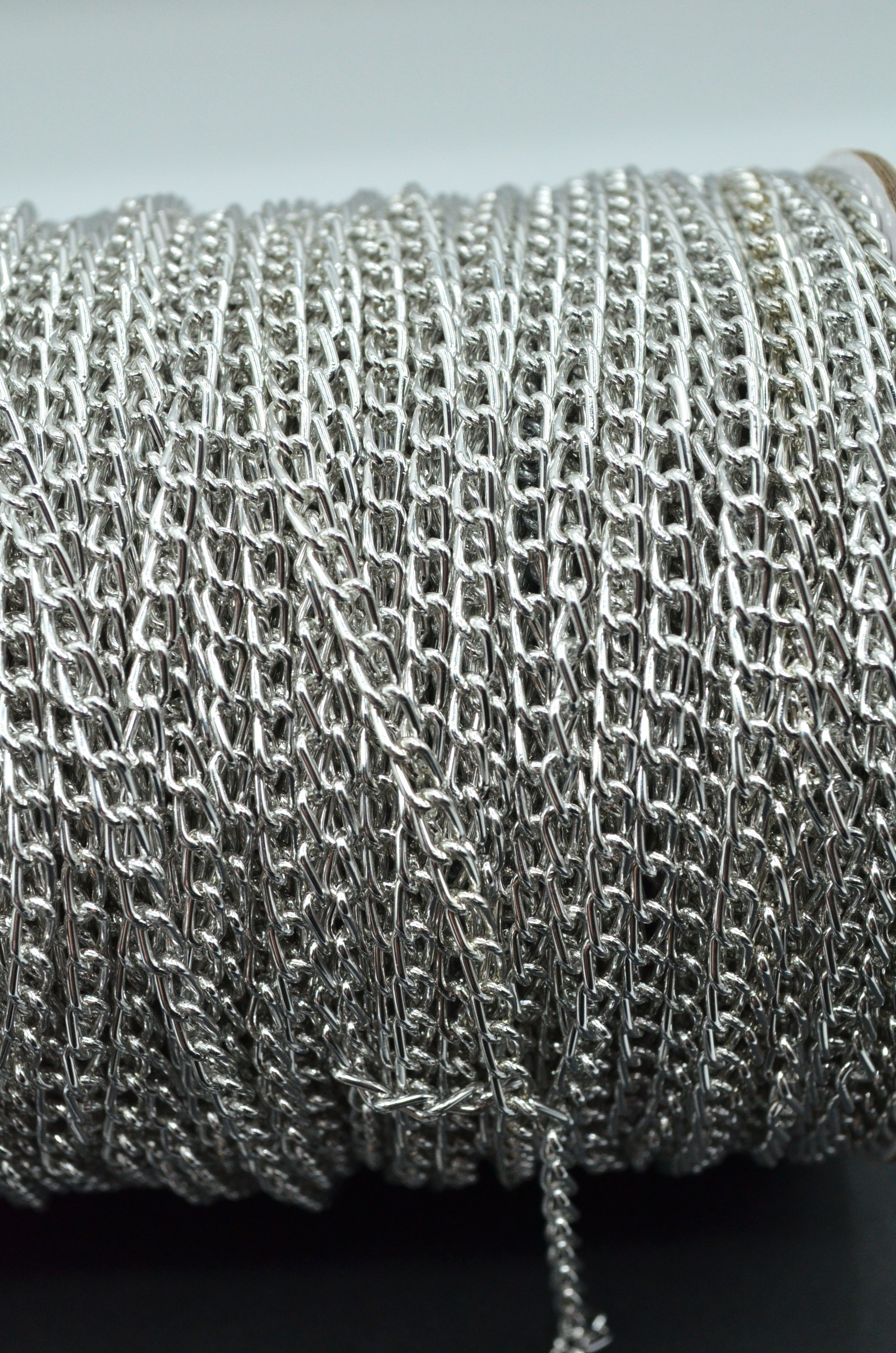 Lant Decorativ, 4.4x2.4mm, Argintiu