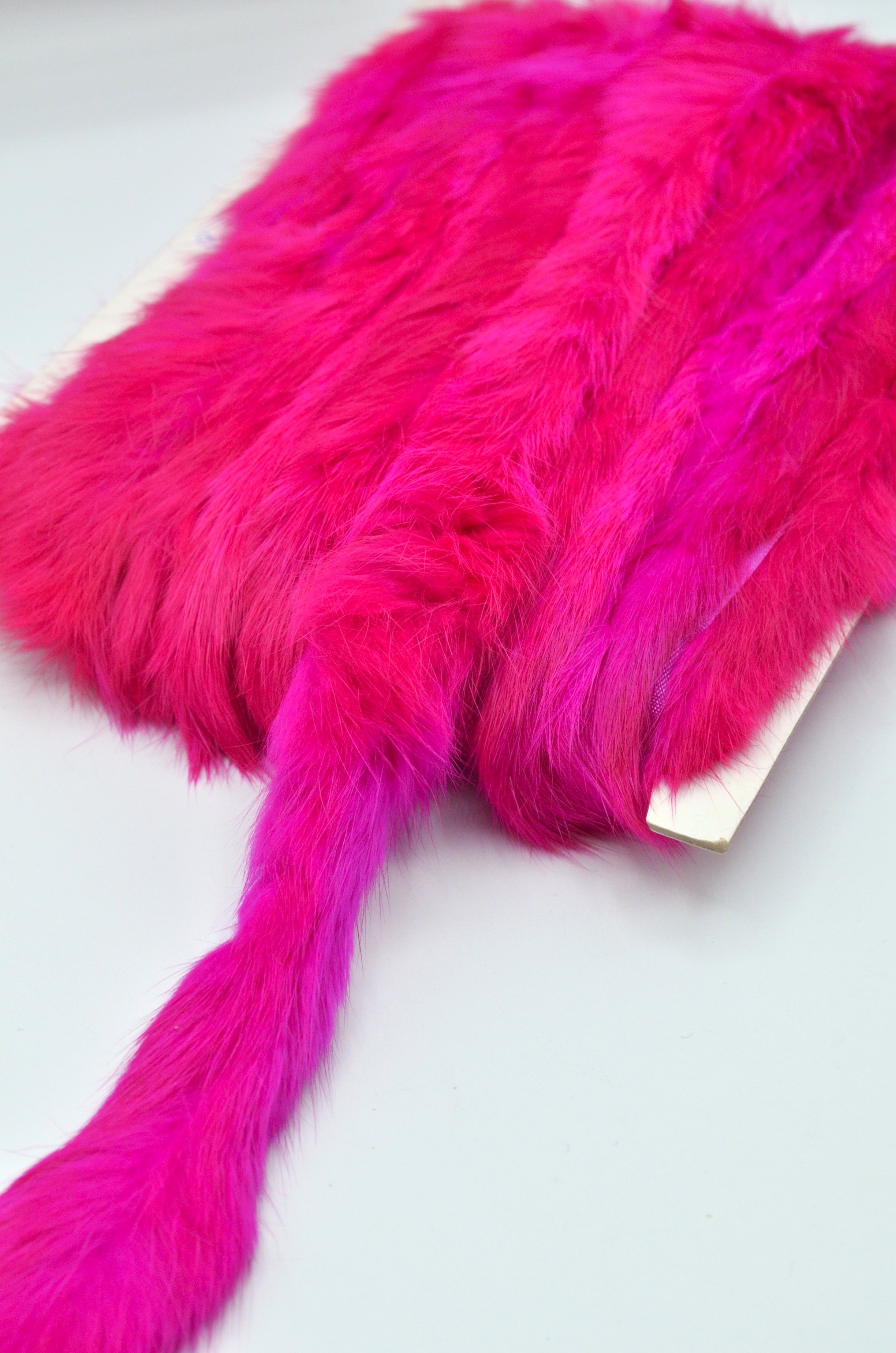 Banda Blana Naturala De Iepure, 22-24mm, Fucsia