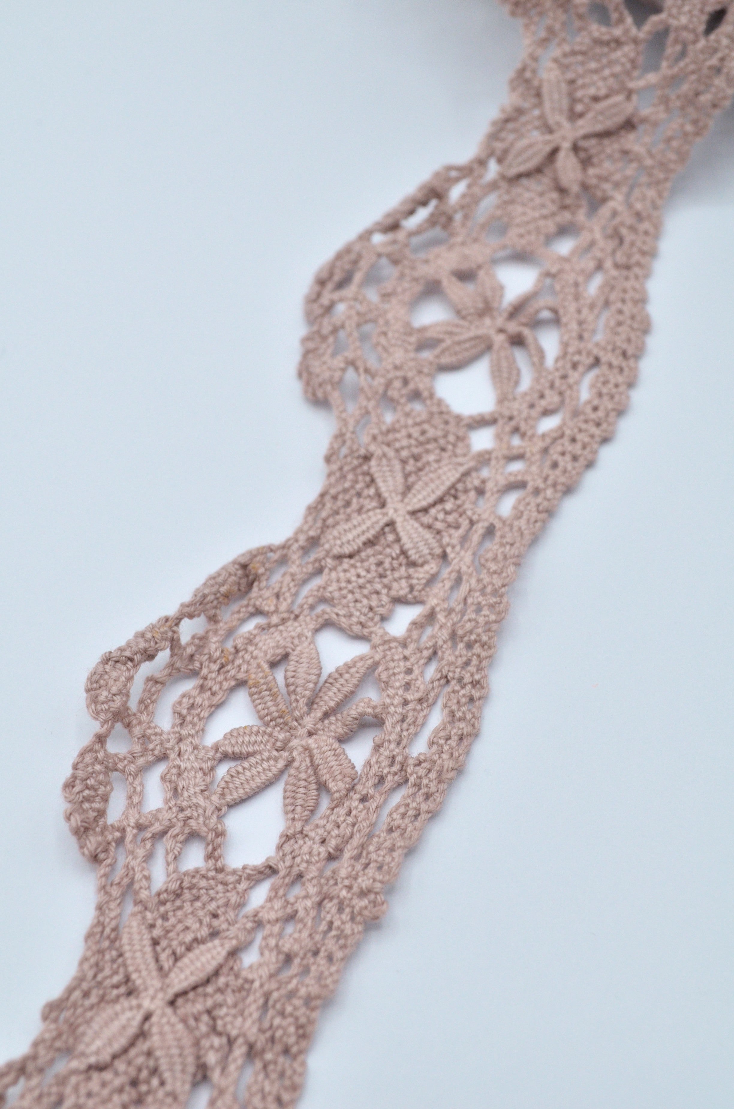 Dantela De Bumbac 5cm, Roz Prafuit