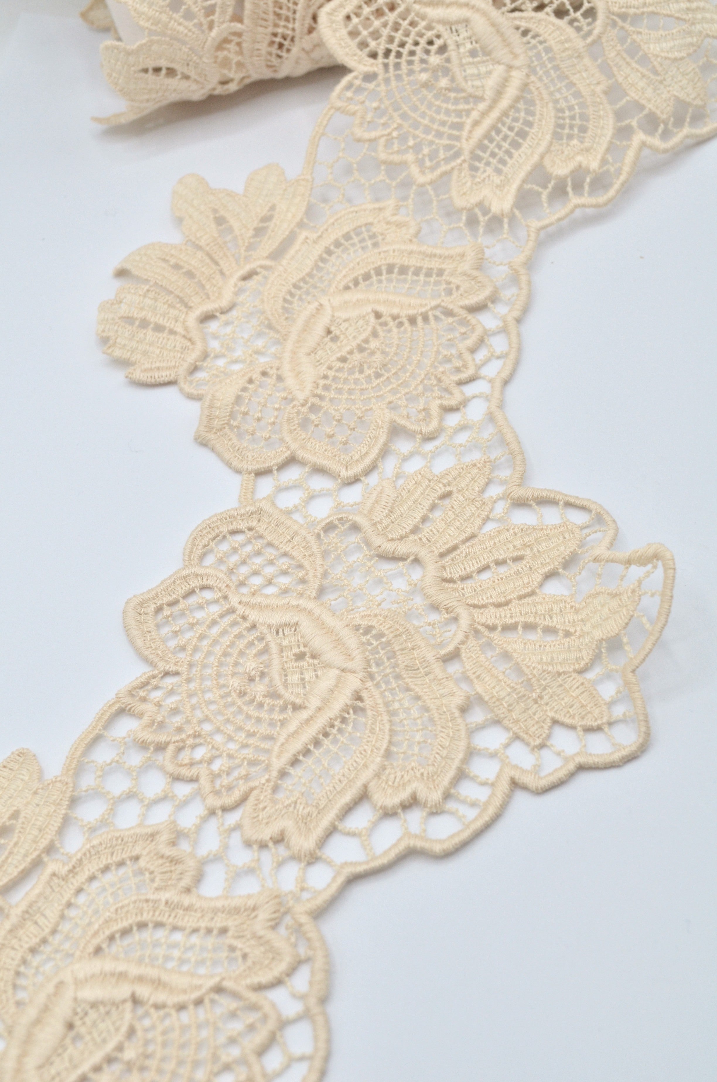 Dantela De Bumbac 11cm, Crem unt