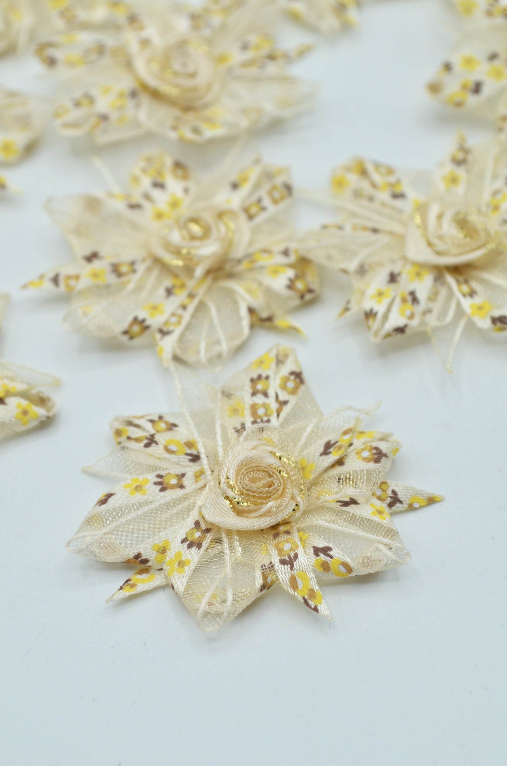 Fundite Din Organza, 40mm, Bej