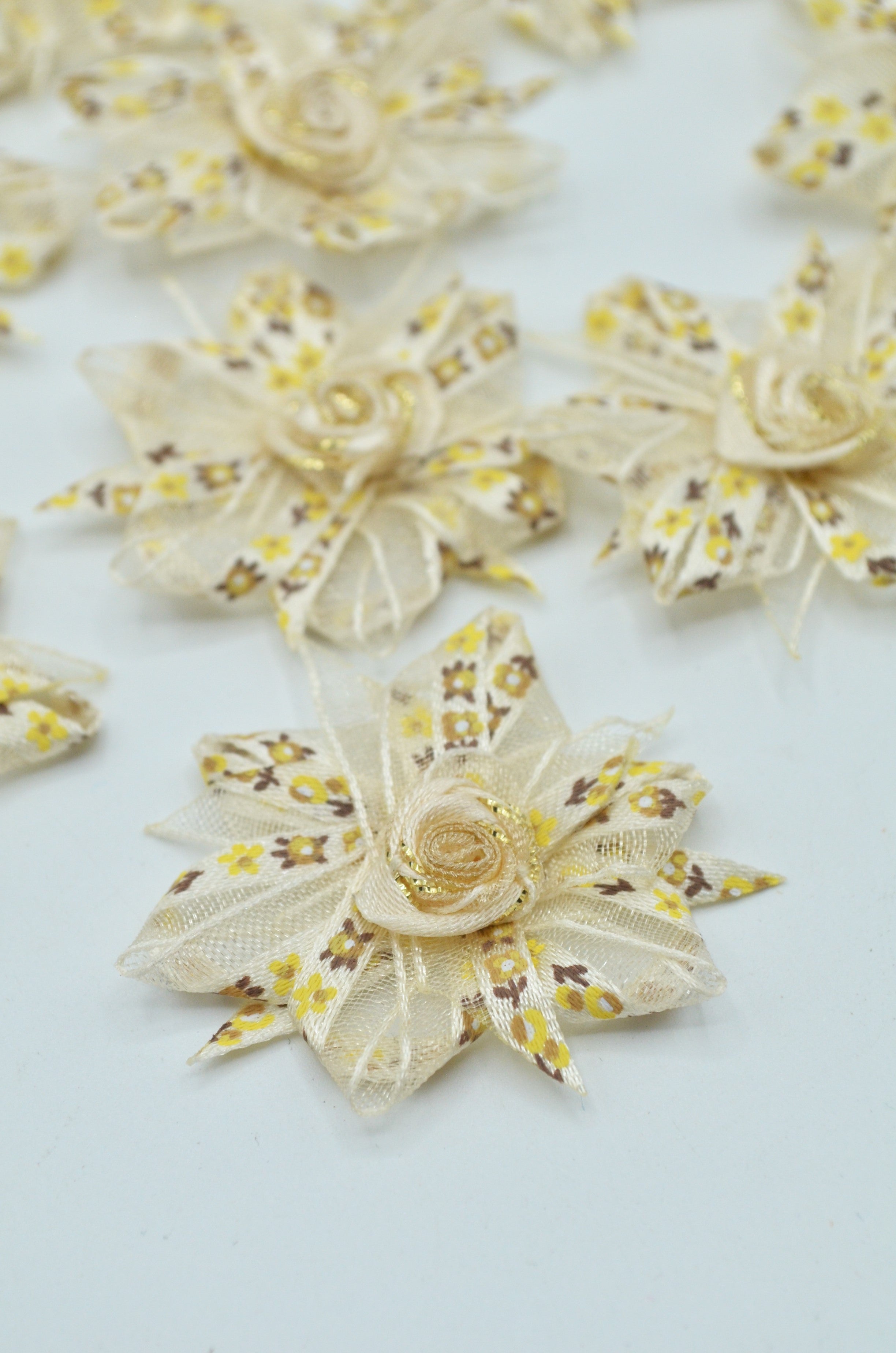 Fundite Din Organza, 40mm, Bej