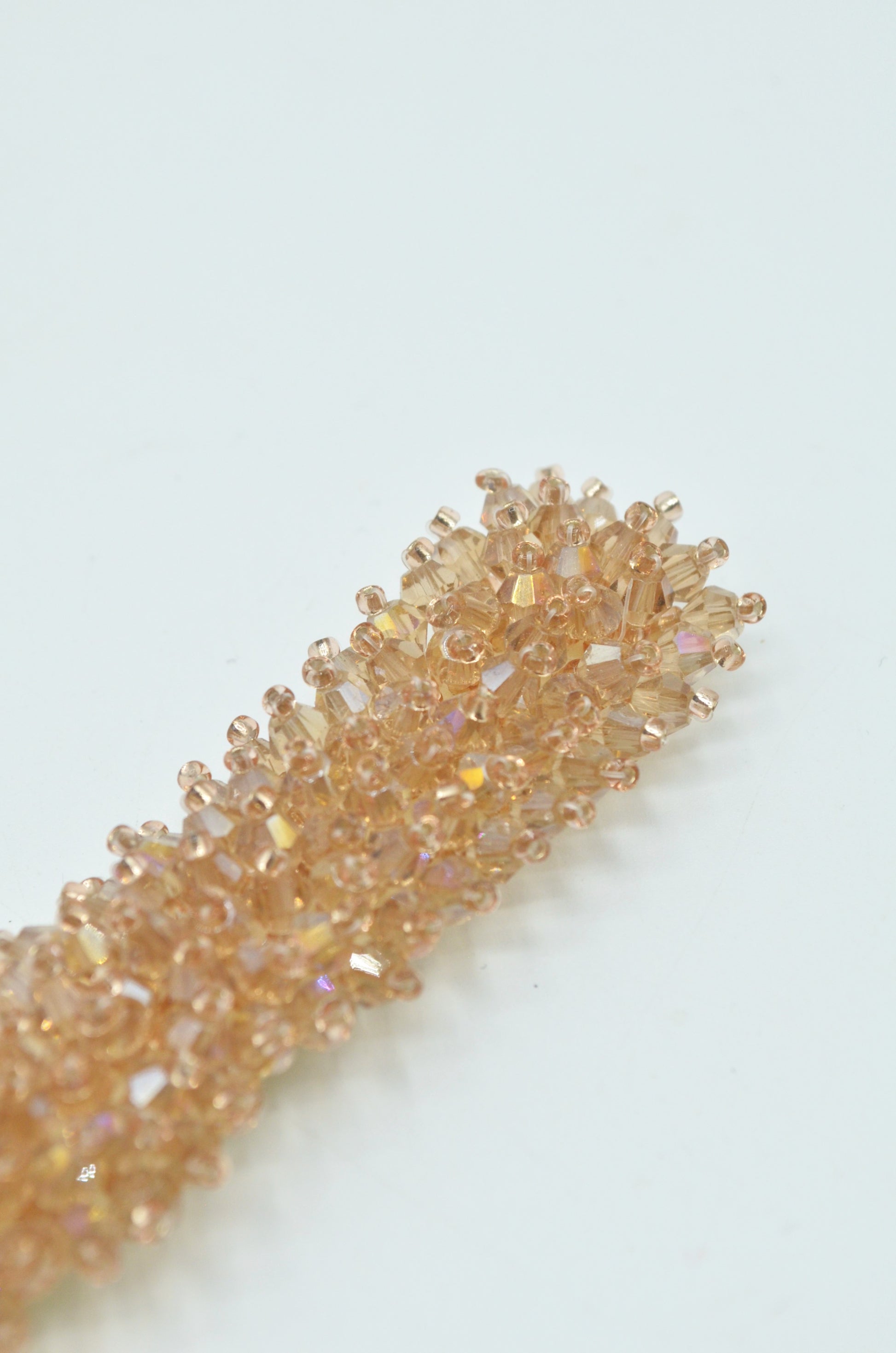 Aplicatie Cu Margele, 90x20mm, Bej