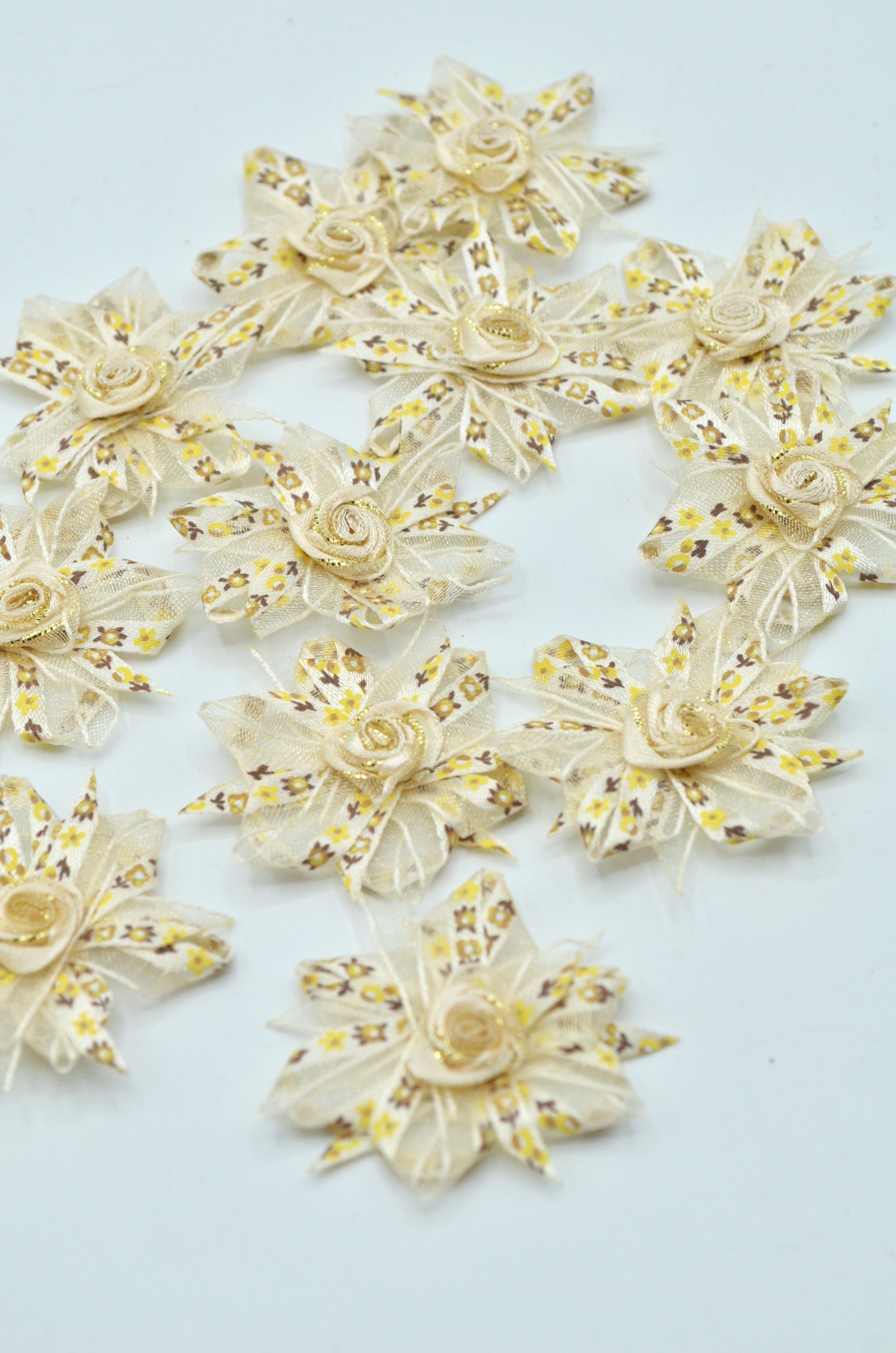 Fundite Din Organza, 40mm, Bej