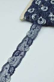 Dantela Elastica Bleumarin, 30mm