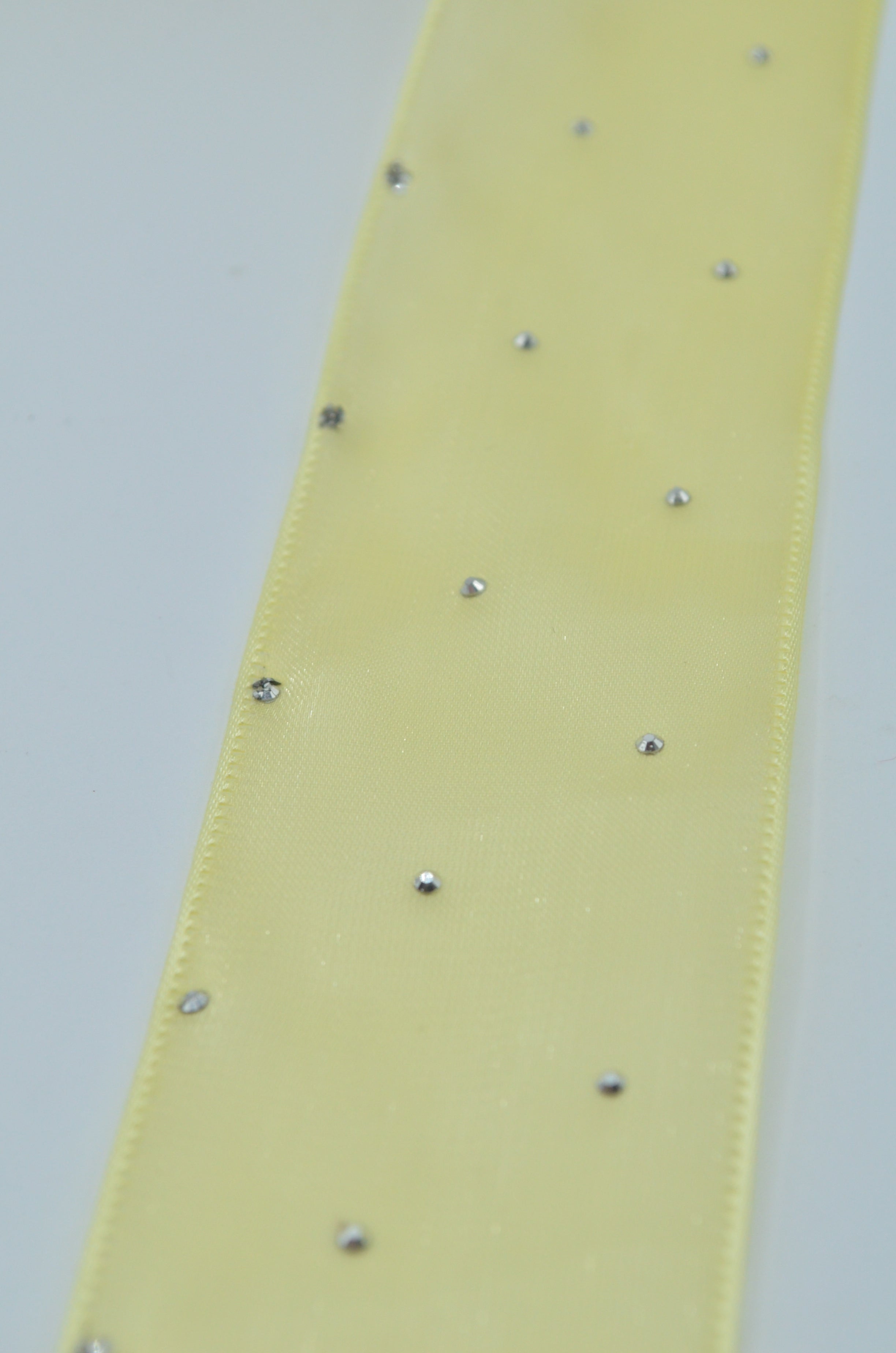 Panglica Organza Cu Strasuri 4cm, Galben