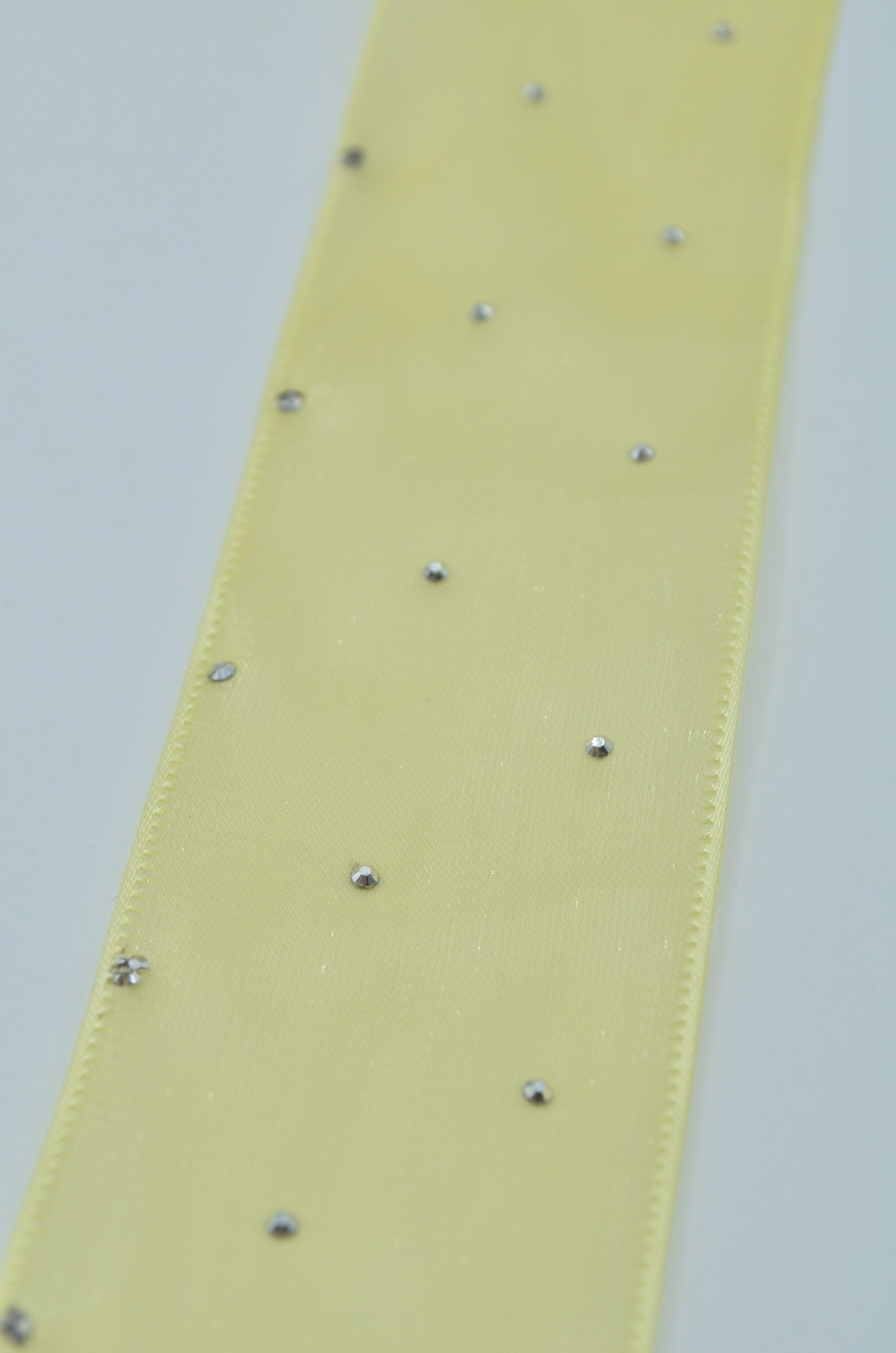 Panglica Organza Cu Strasuri 4cm, Galben