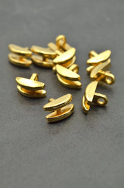 Nasturi De Plastic, 7x12mm, Auriu