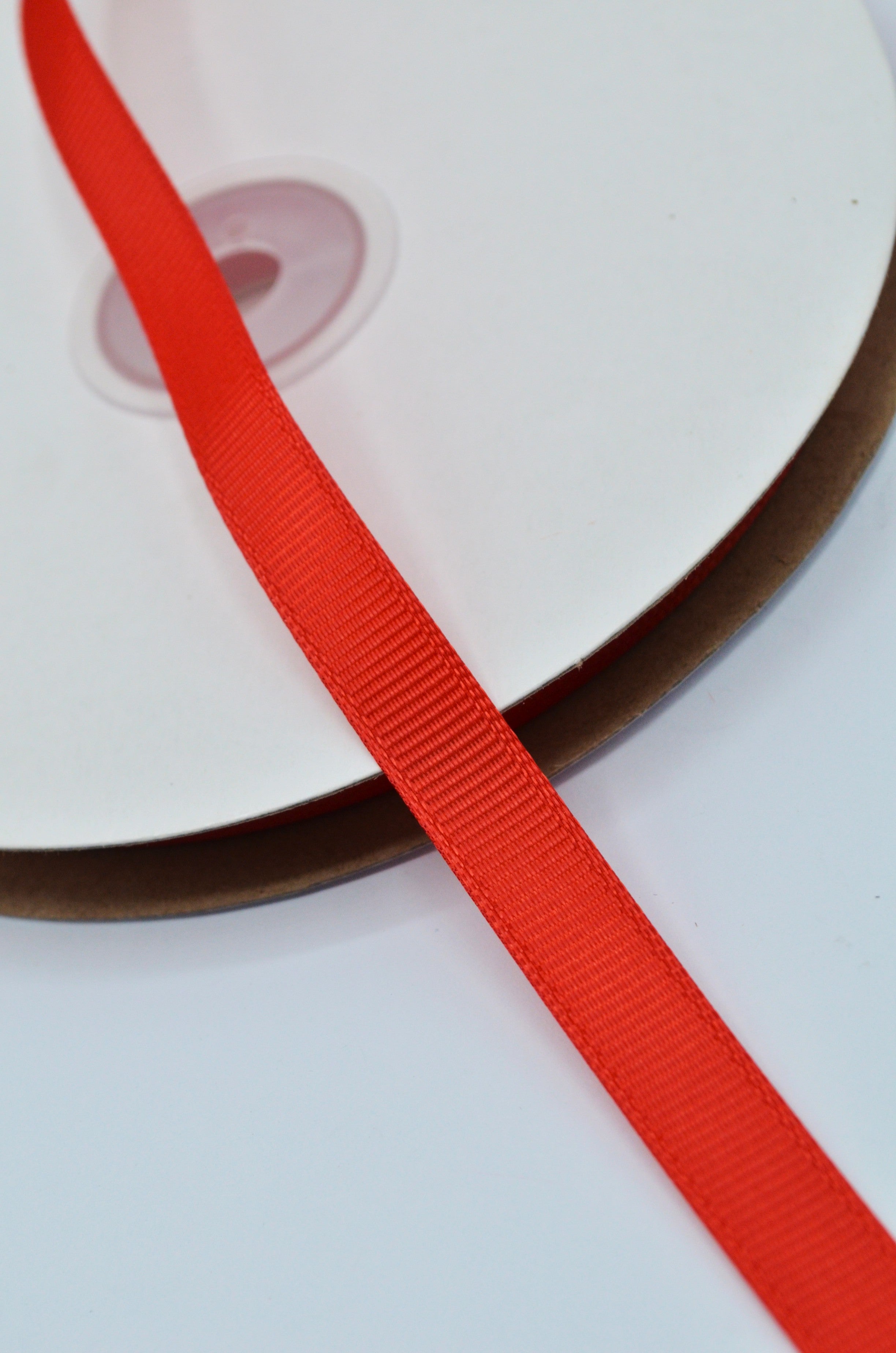 Panglica Ripsata 1cm, Rosu (45m/Rola)