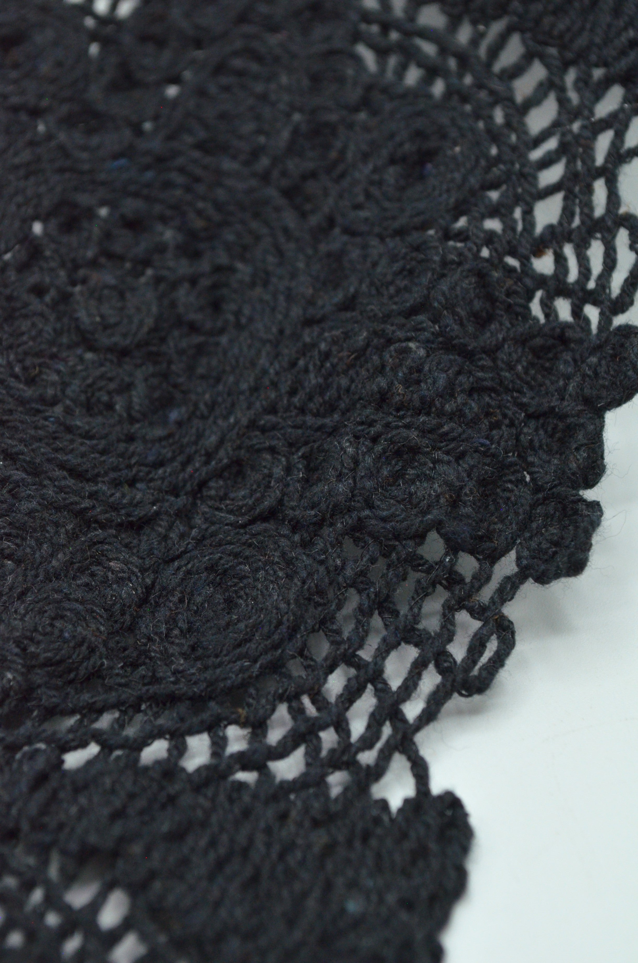 Dantela De Bumbac, 11cm, Negru