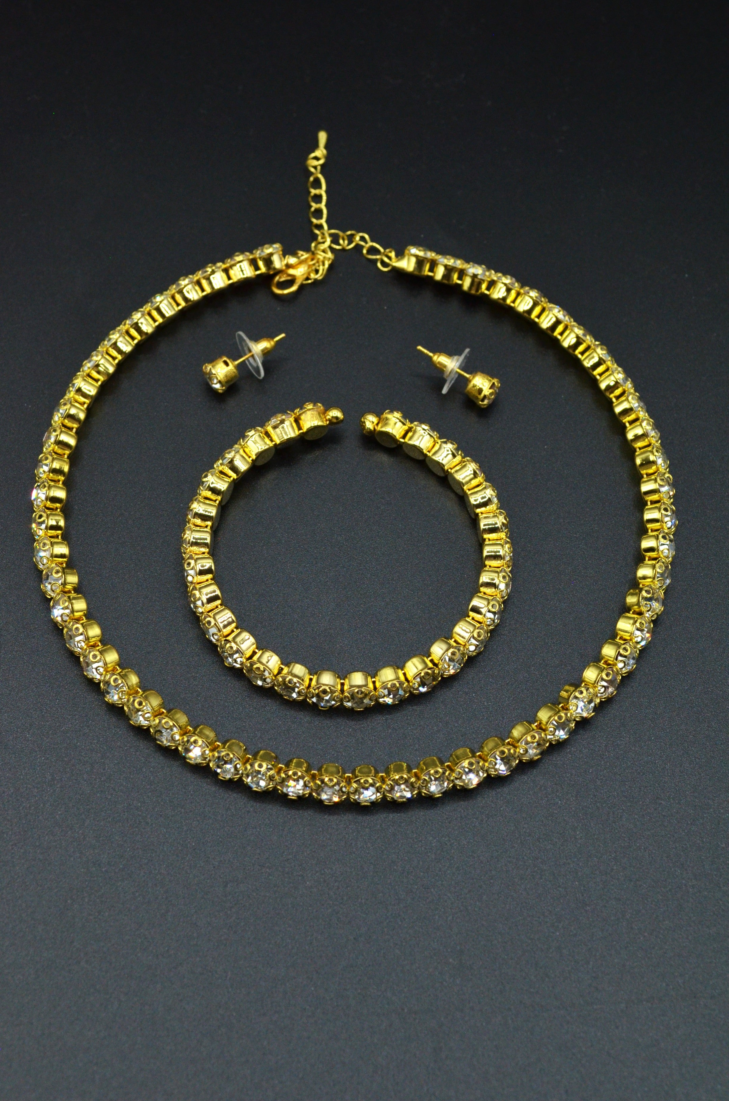 Set Colier, Bratara Si Cercei, Auriu