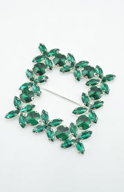 Catarama Metalica Cu Strasuri 50mm, Verde