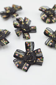 Fundite Din Organza, 33mm, Negru
