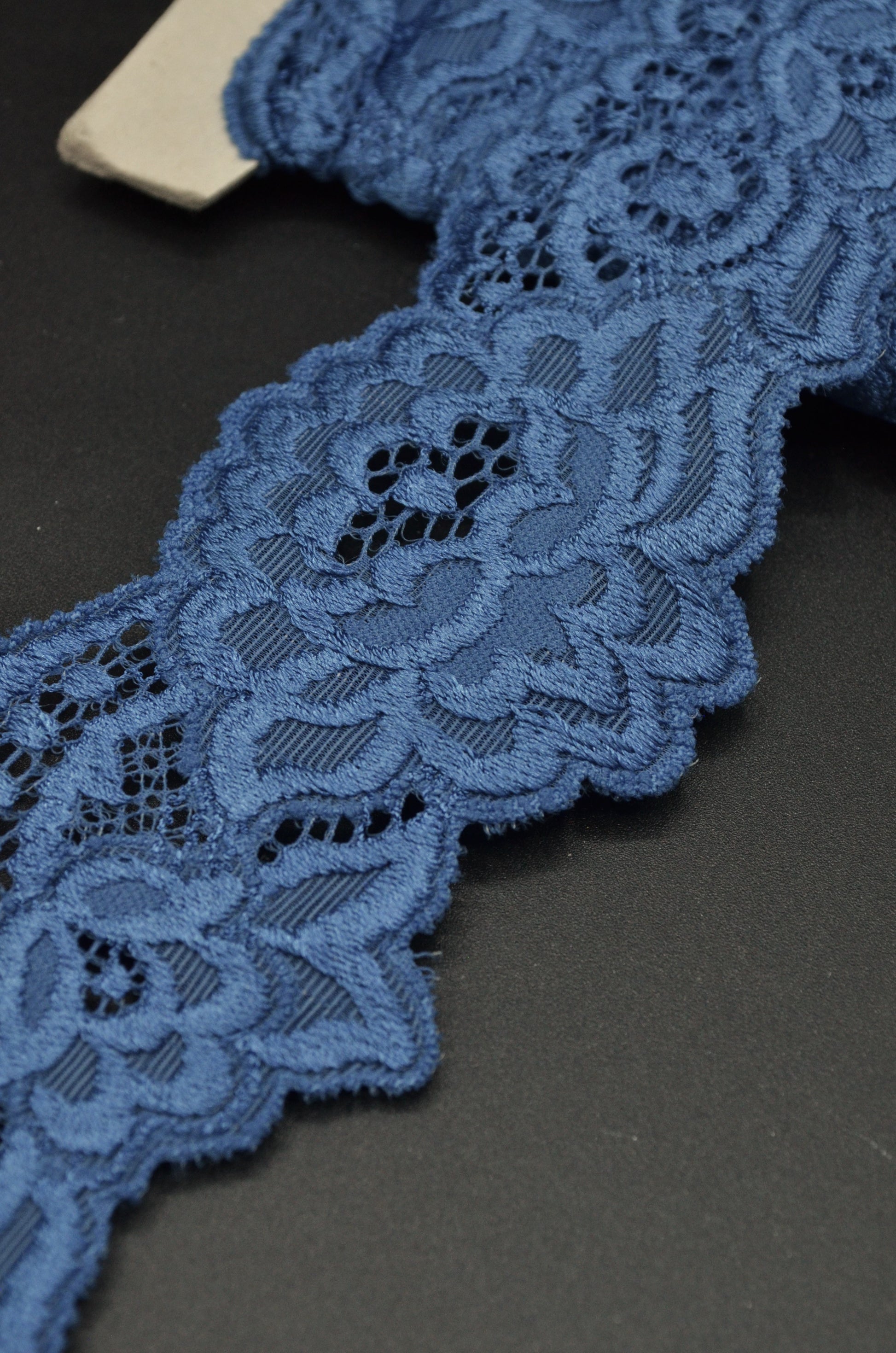 Dantela Elastica Albastru, 60mm