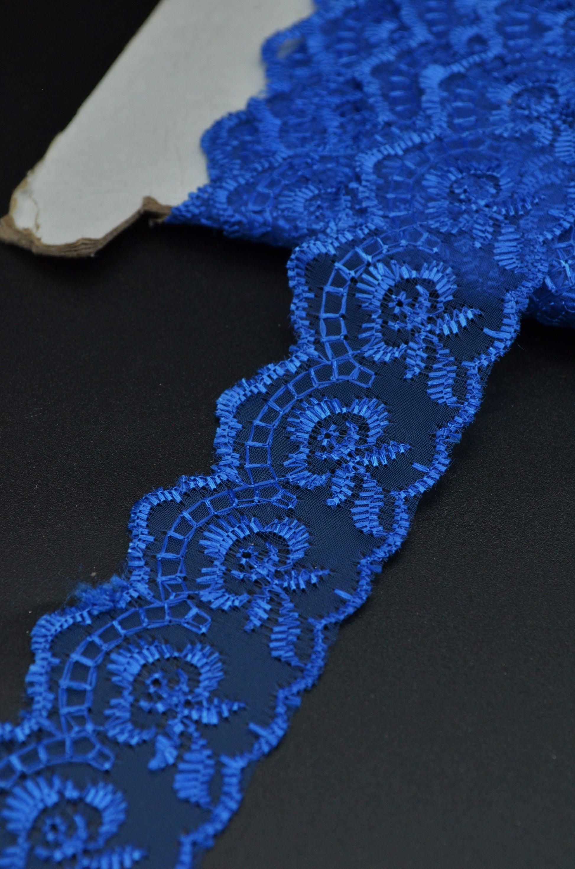 Dantela Pe Organza, 40mm, Albastru