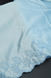 Bordura Din Saten Bleu Brodata, 30cm