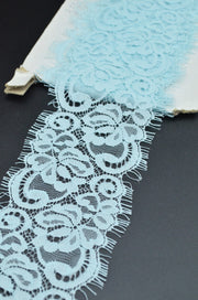 Dantela Elastica Chantilly, Bleu, 85mm