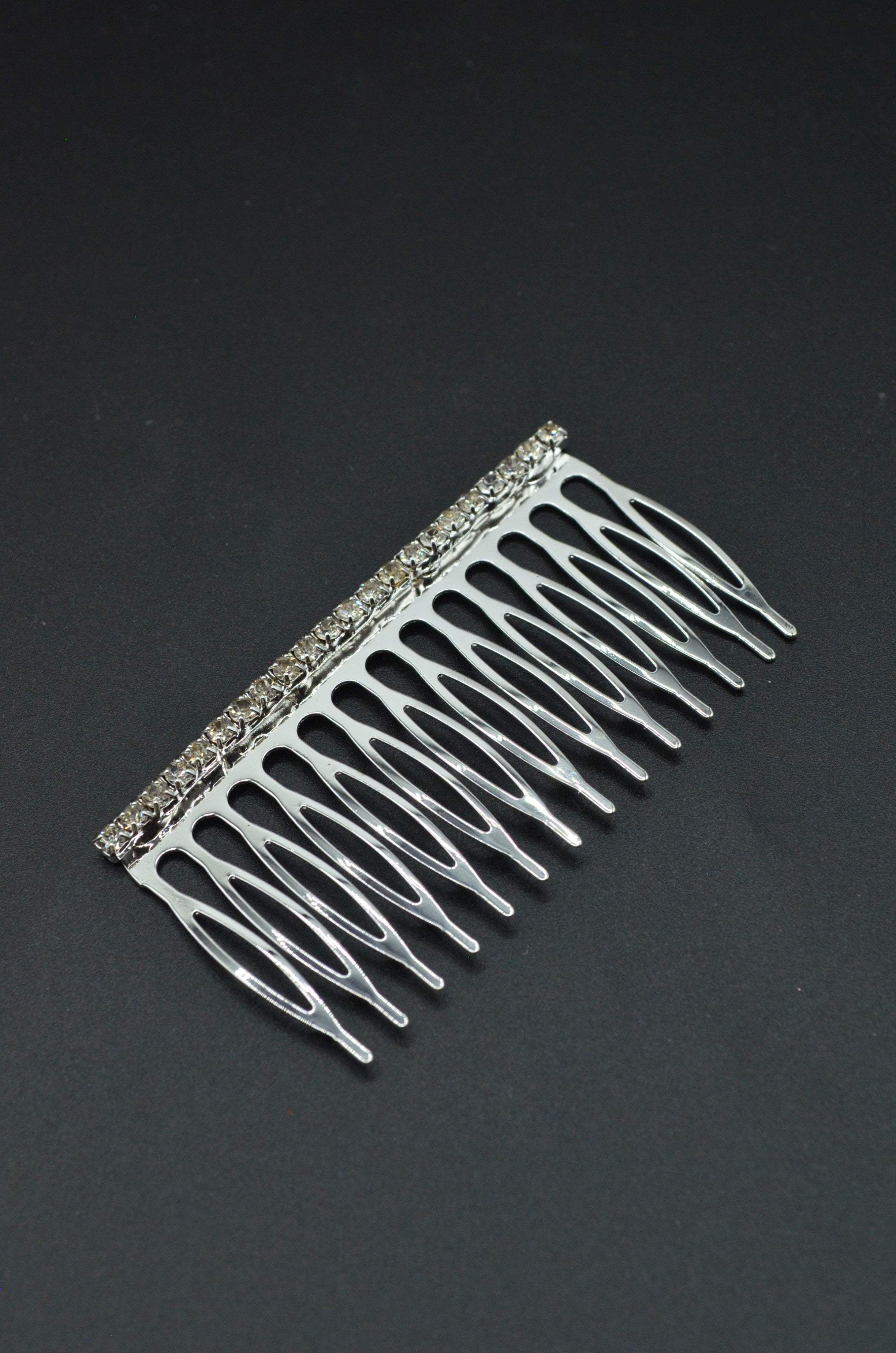 Pieptan Metalic Cu 1 Randuri De Strasuri, 70x40mm
