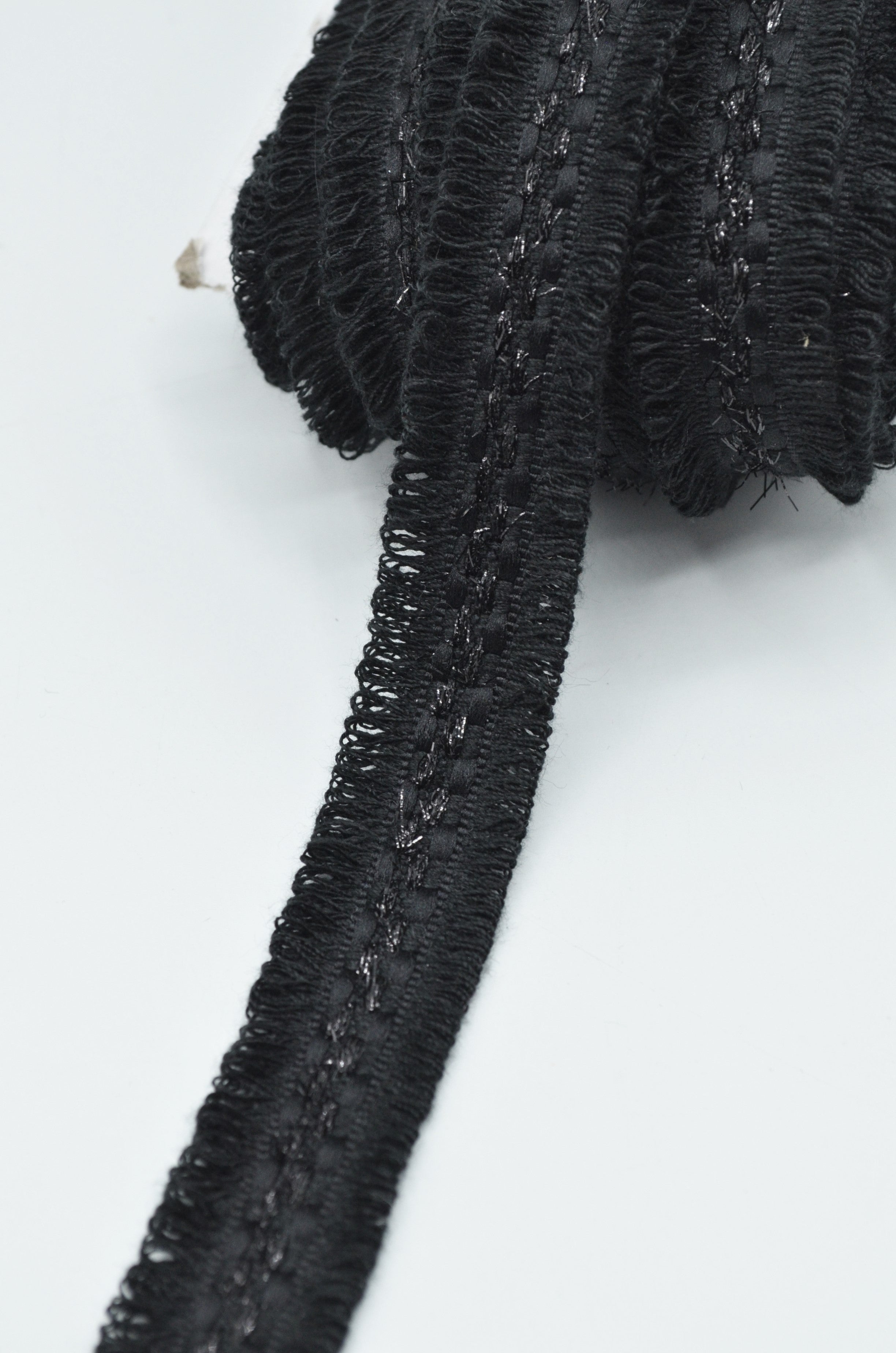 Pasmanterie Cu Fir Lame Negru, 20mm