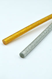 Baton Silicon Cu Sclipici, 7mm x 200mm, Auriu/Argintiu