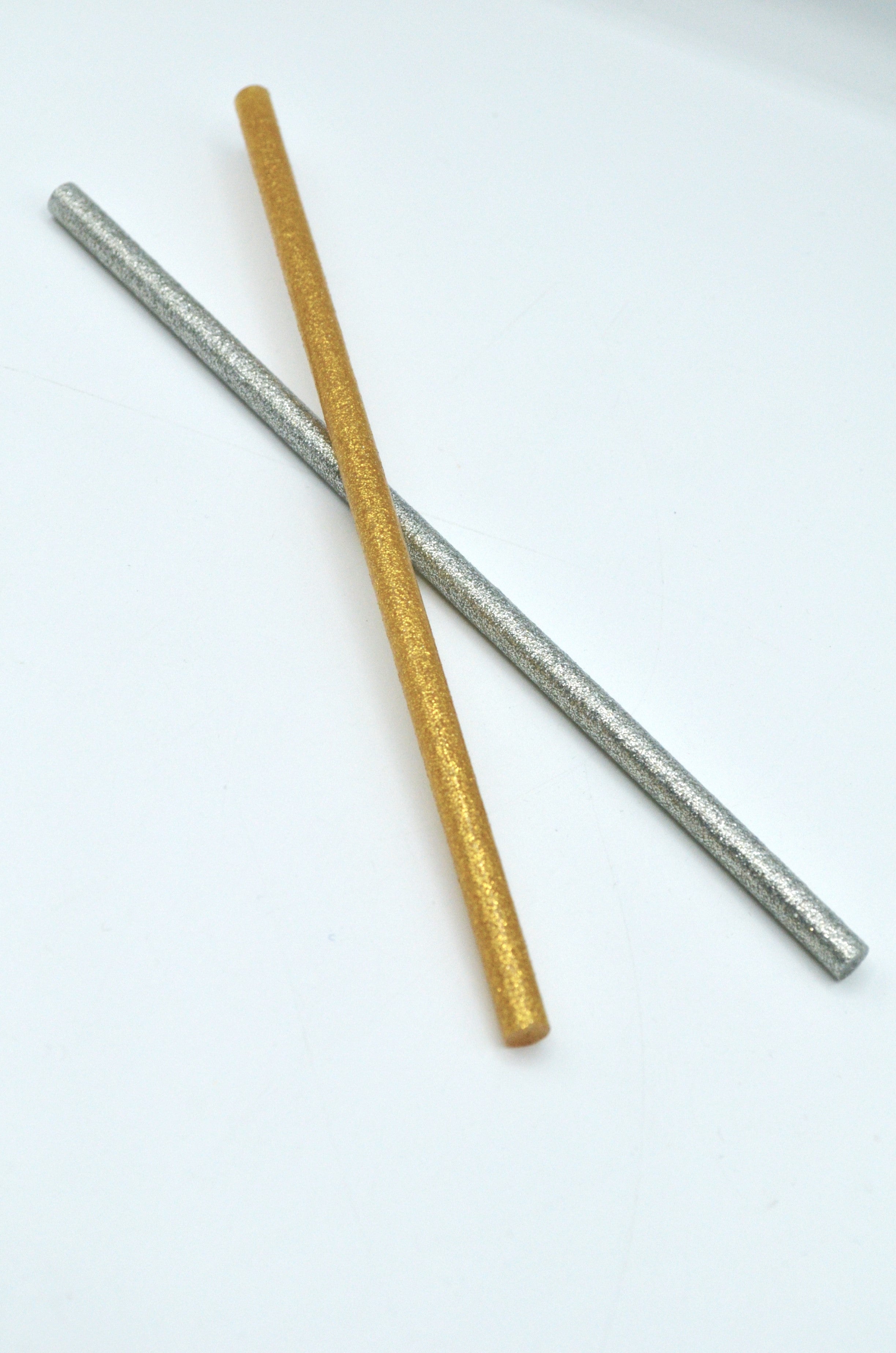 Baton Silicon Cu Sclipici, 7mm x 200mm, Auriu/Argintiu