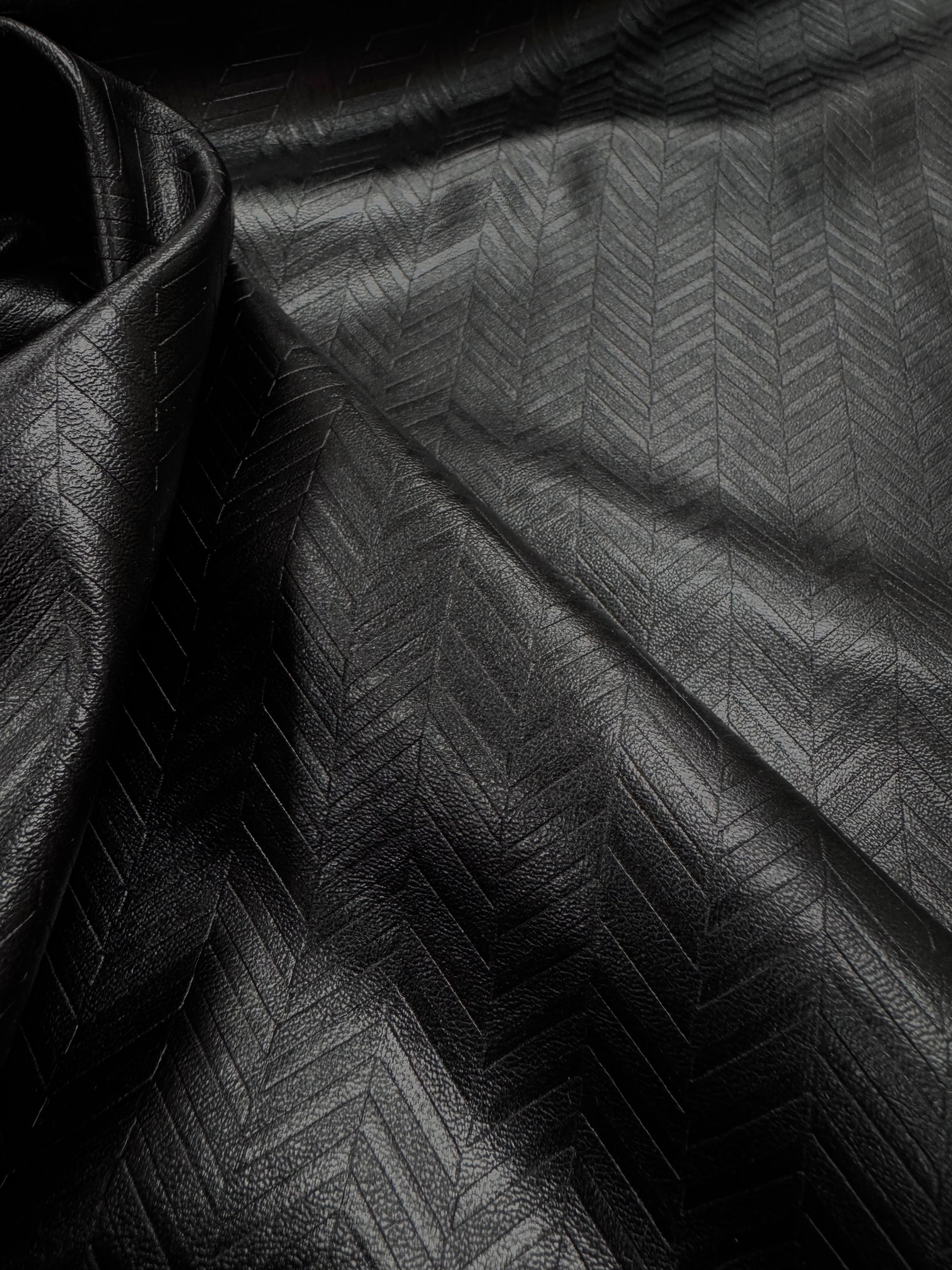 Piele Ecologica Elastica Cu Model, Negru