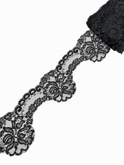 Dantela neagra 9cm - preț pe metru