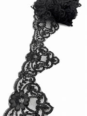 Dantela neagra 9cm - preț pe metru