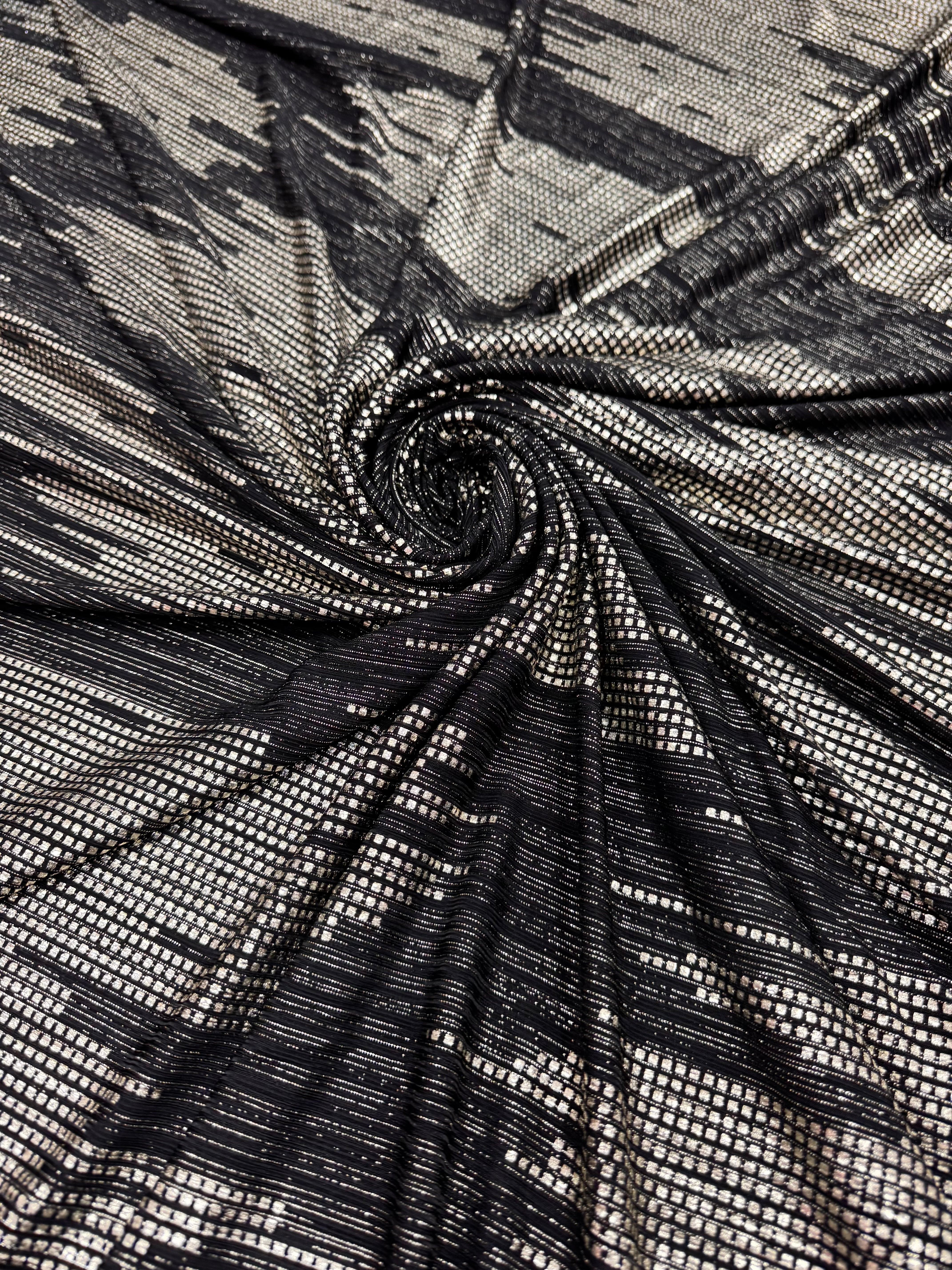 Lurex negru cu auriu