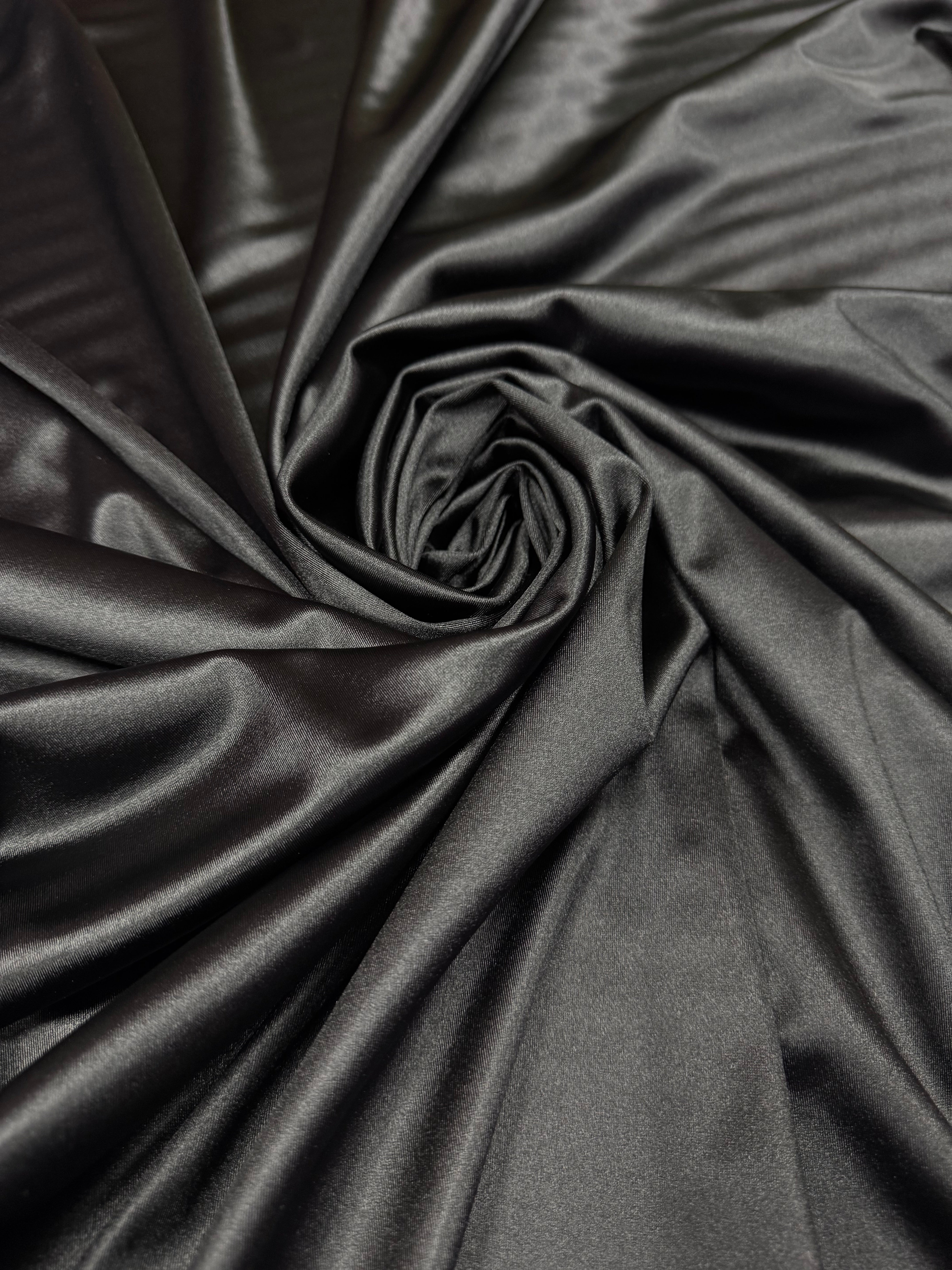 Lycra Lucioasa Pentru Articole Sportive Și Costume De Baie - Negru