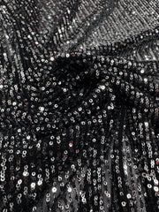 Paiete Pe Tull Elastic, Negru Cu Argintiu