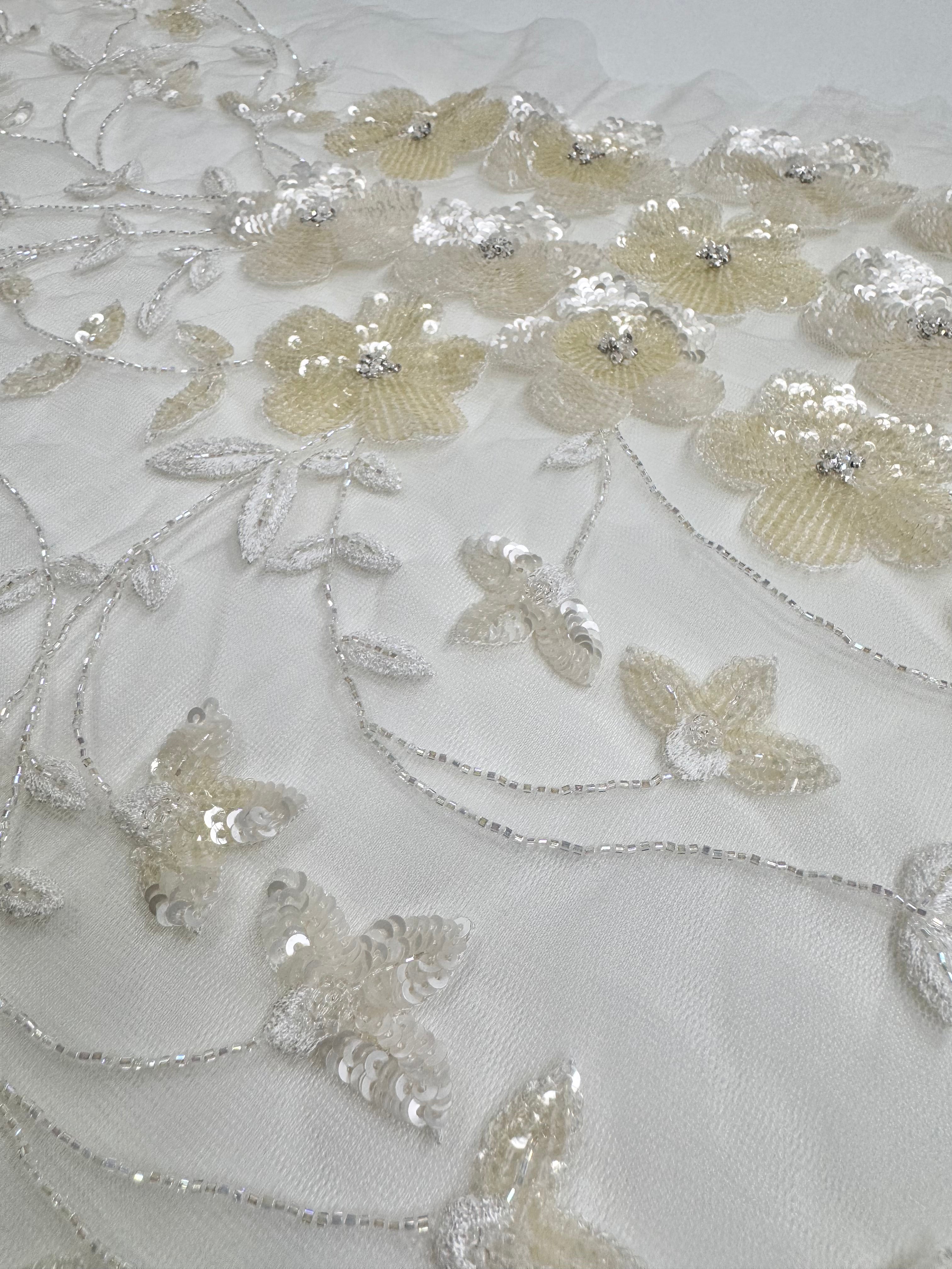 Broderie Bust Pentru Mireasă Ivoire