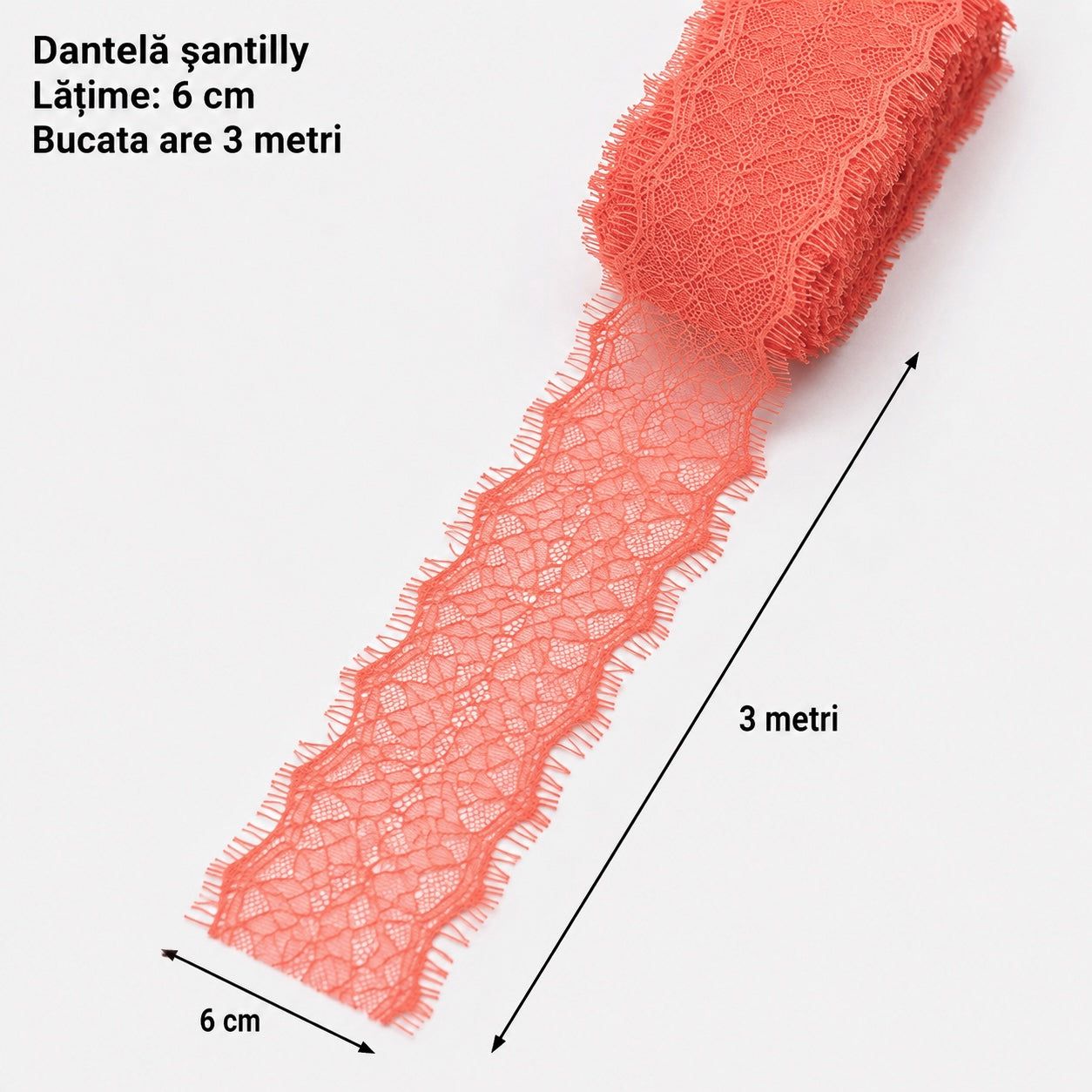 Dantela Chantilly 7x300cm, Somon