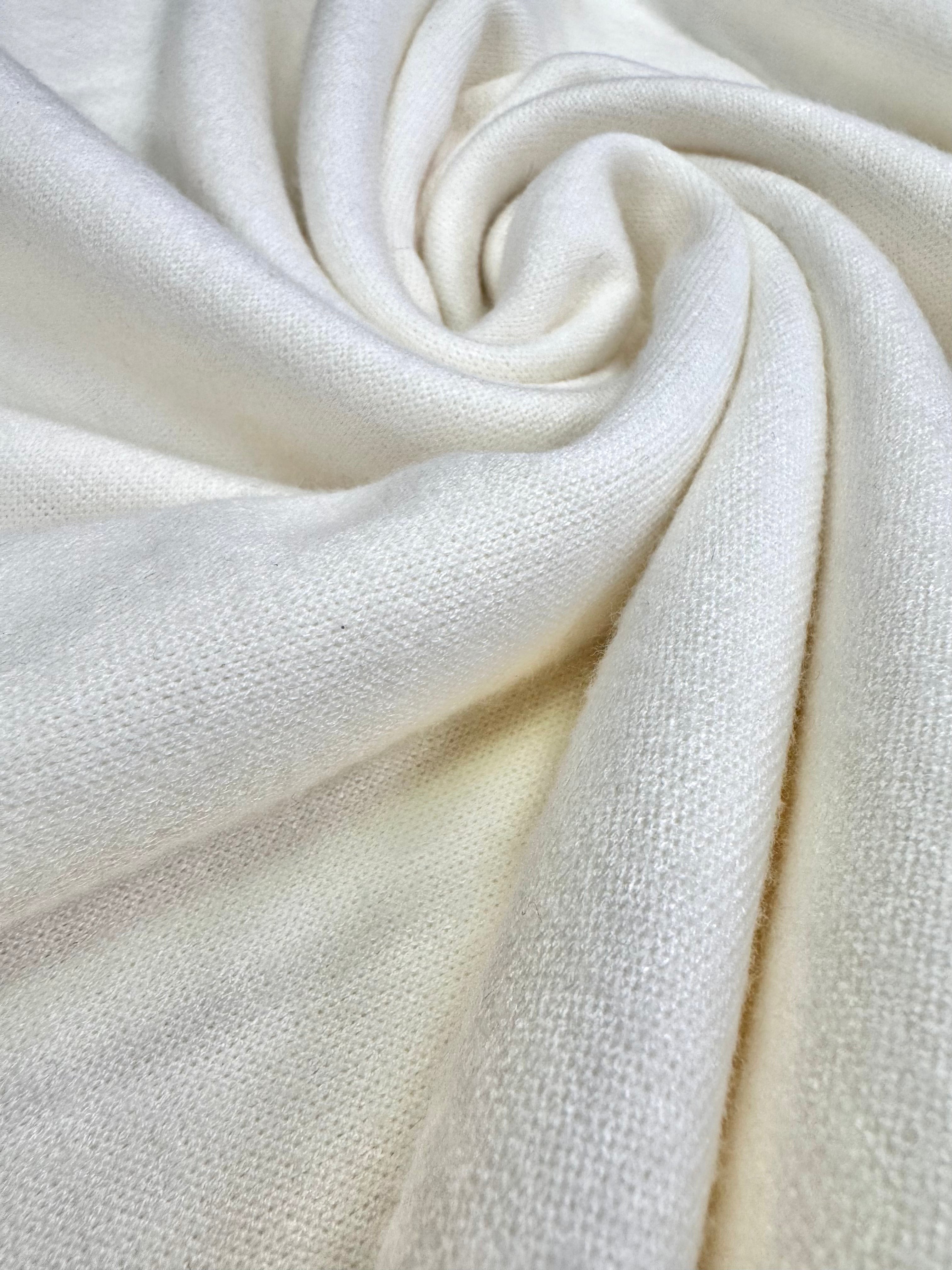 Tricot Elastic Subtire Tip Pulover, Ivoire