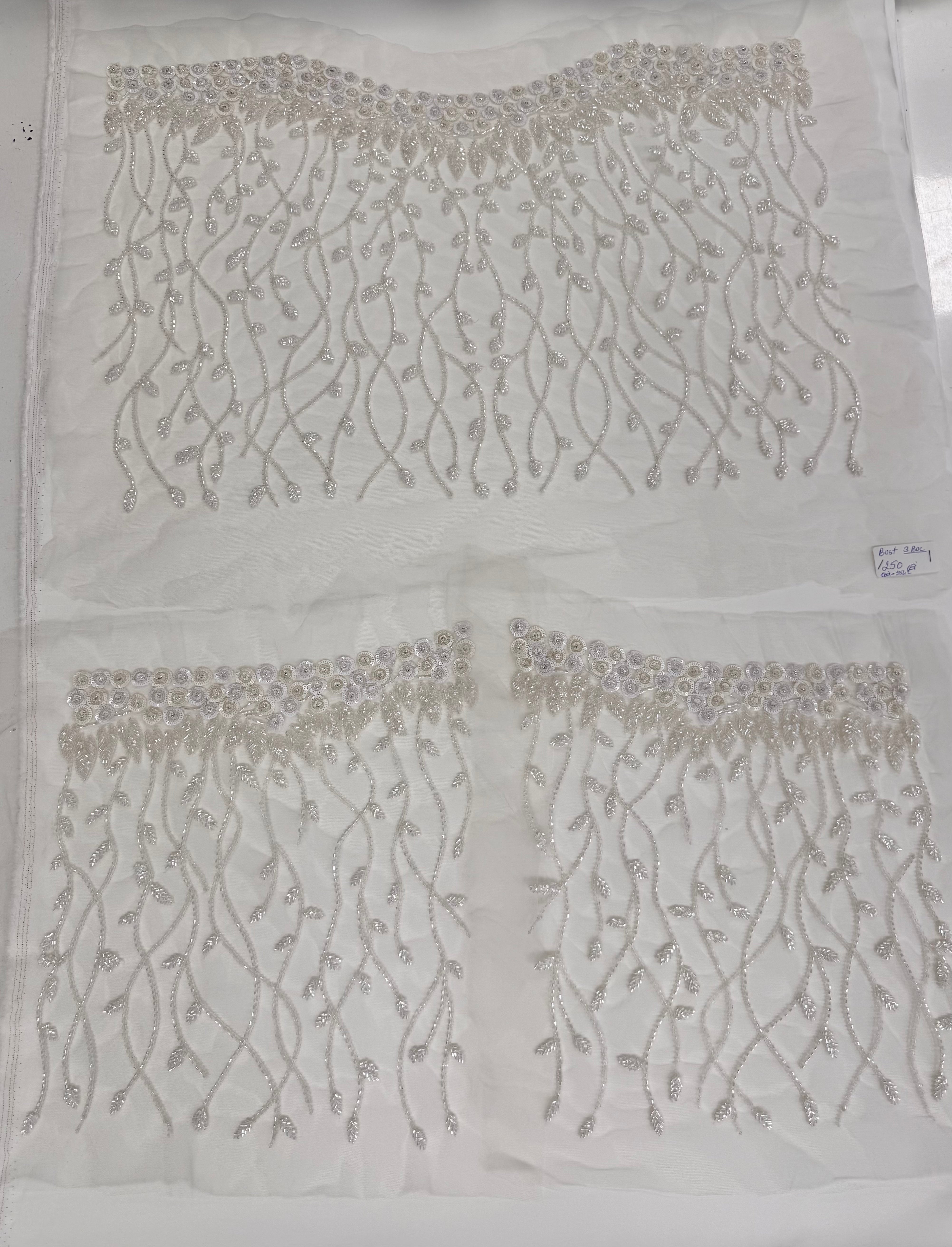 Broderie Bust Pentru Mireasă Ivoire